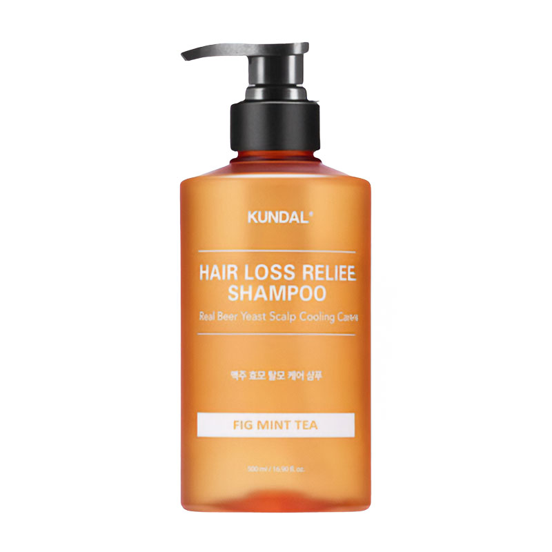 Пивний шампунь для волосся Kundal  Beer Yeast Hair Loss Relief Shampoo, Fig Mint Tea, 500 мл