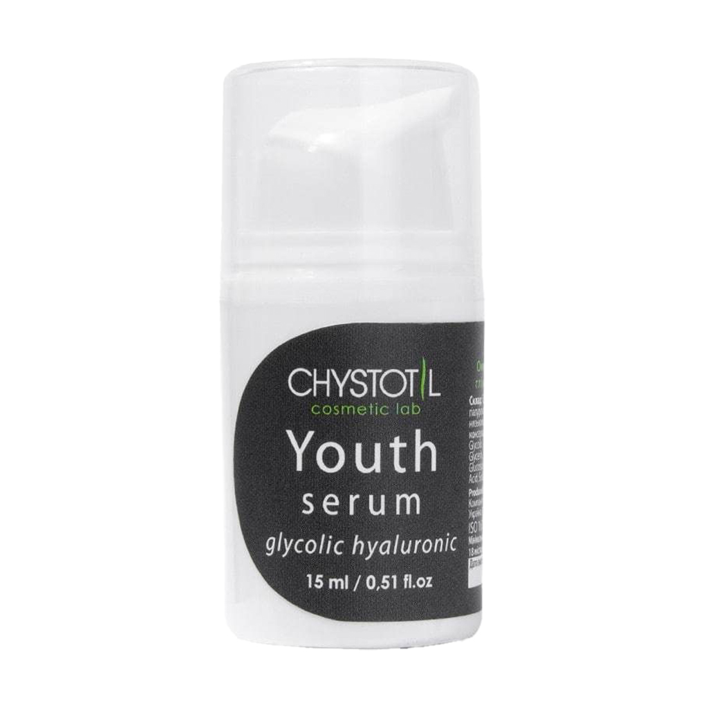 Регенерувальна омолоджувальна сироватка для обличчя Chystotil Youth Serum з гліколевою кислотою, 15 мл