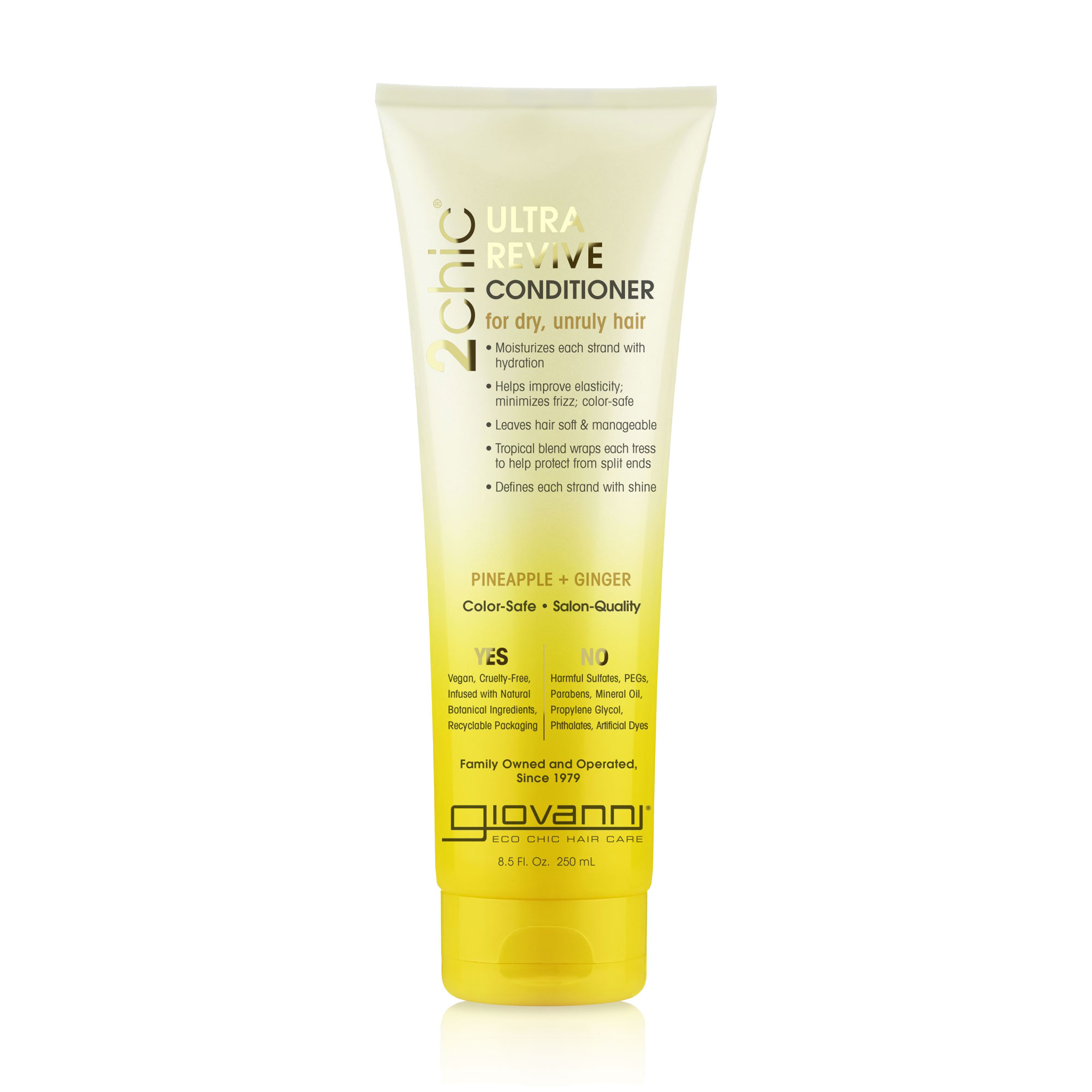 Регенерувальний кондиціонер Giovanni 2chic Ultra-Revive Conditioner Pineapple &amp; Ginger для сухого волосся, з ананасом та імбирем, 250 мл