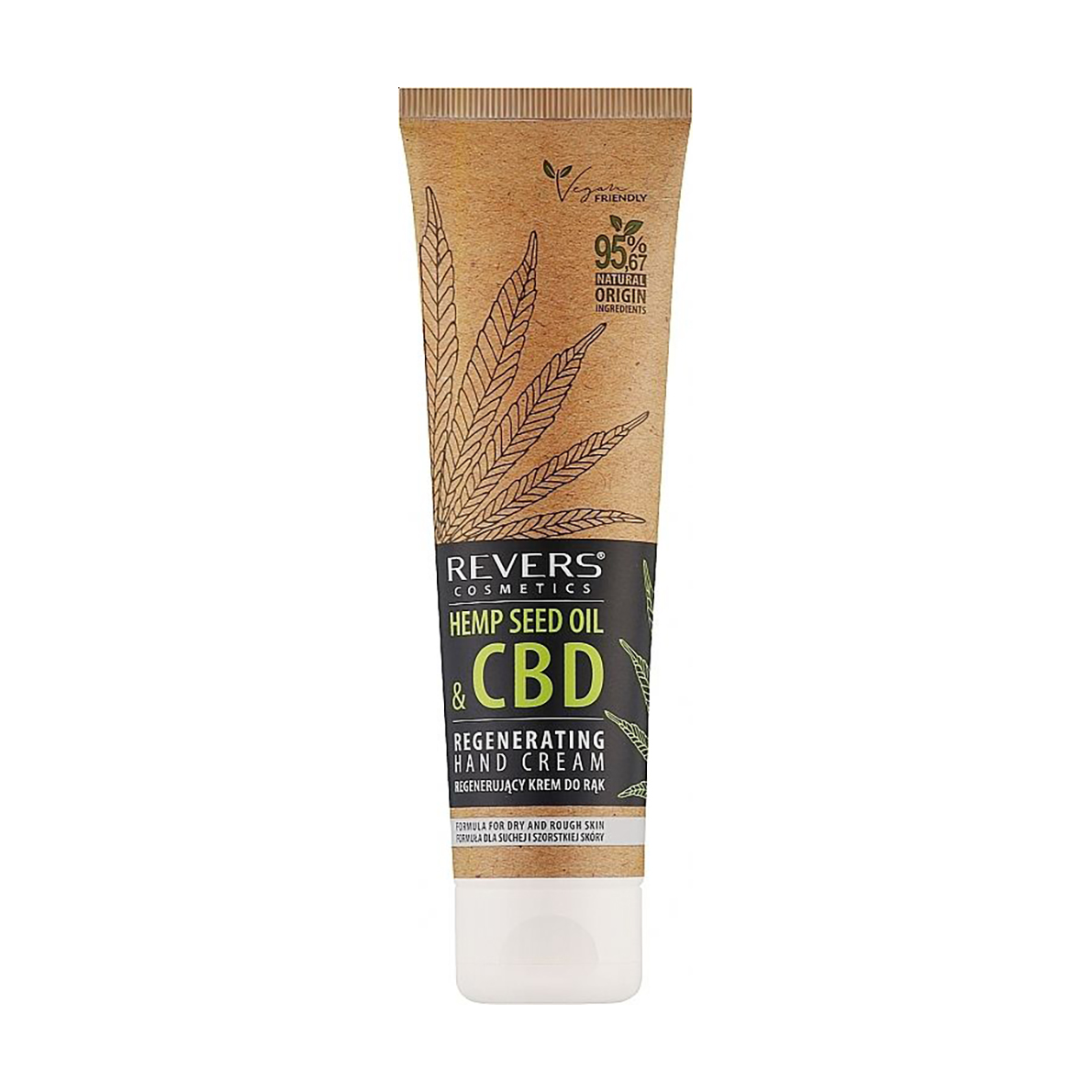 Регенерувальний крем для рук Revers Cosmetics Regenerating Hand Cream з олією конопель, 100 мл