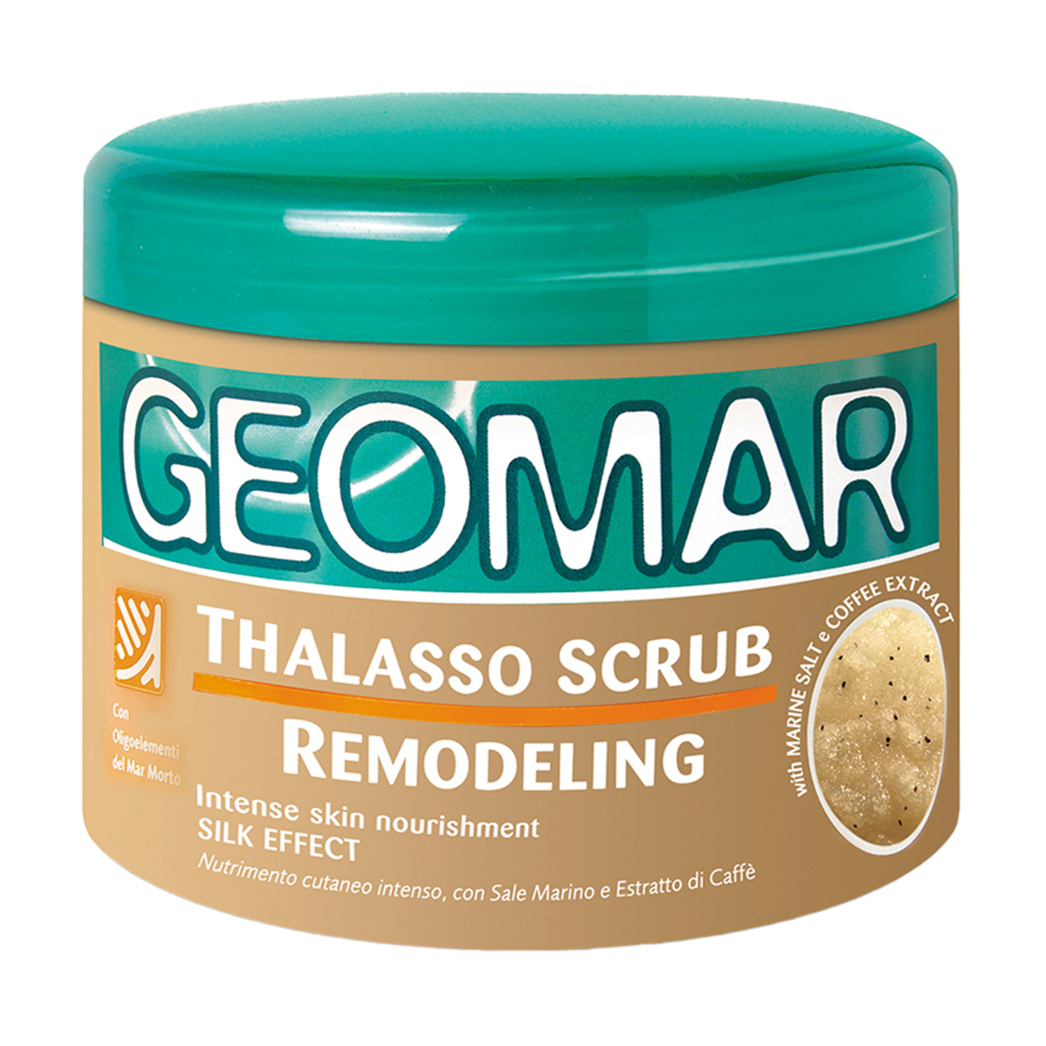 Ремоделювальний скраб для тіла Geomar Thalasso Scrub з морською сіллю та кавою, 600 г