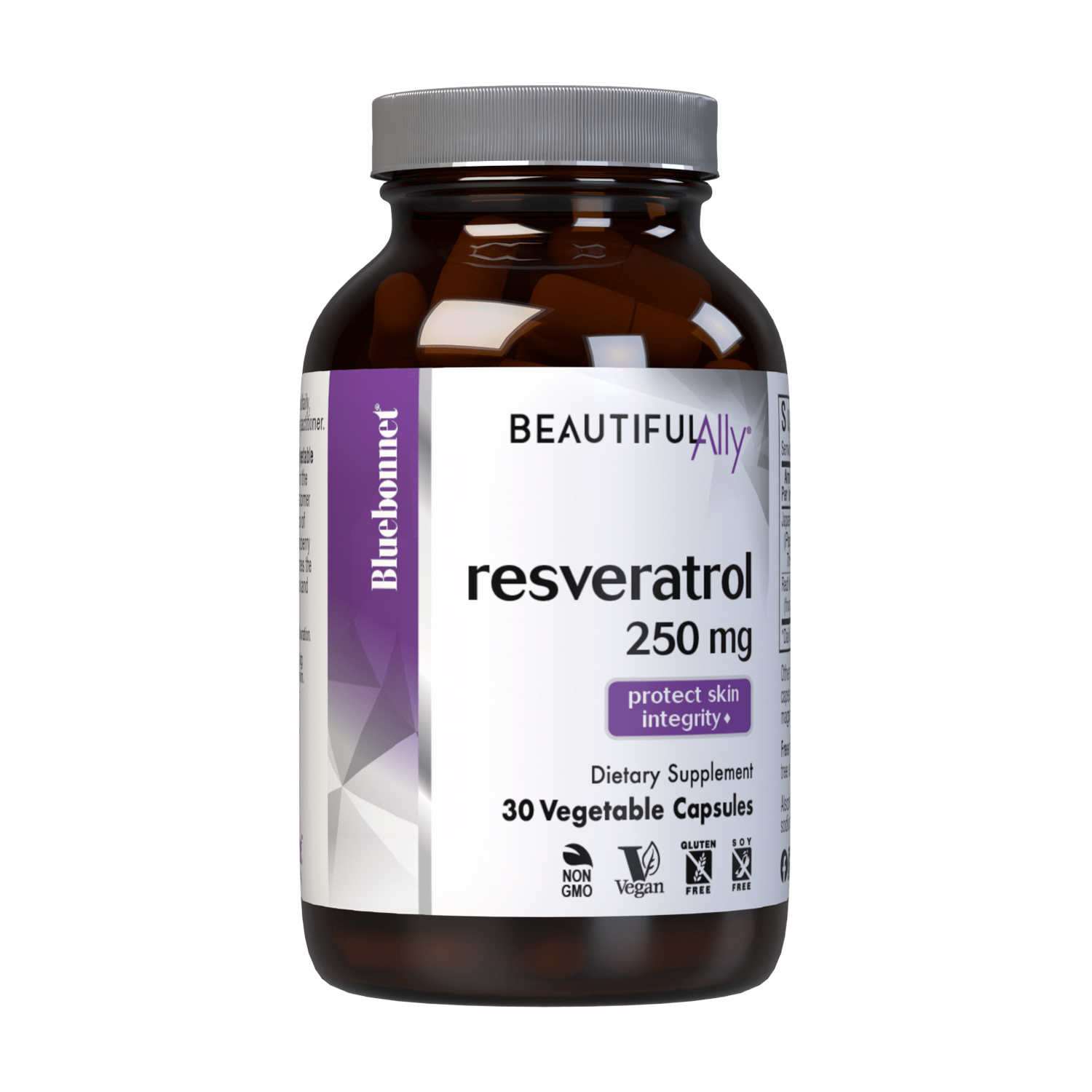 Ресвератрол Bluebonnet Nutrition Beautiful Ally Resveratrol 250 мг, 30 капсул