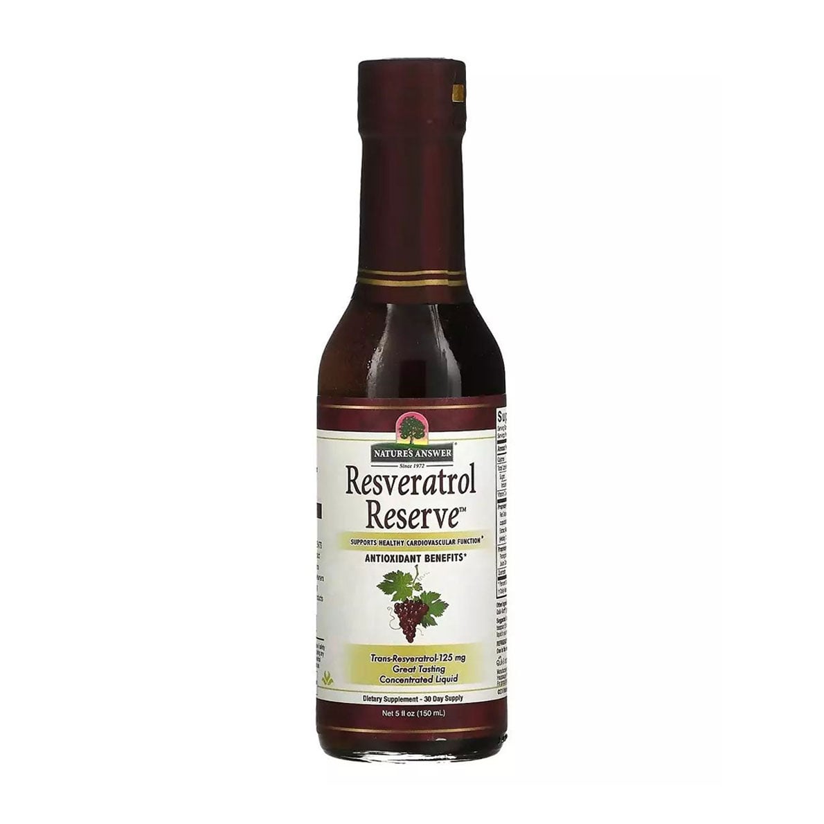 Ресвератрол Nature's Answer Resveratrol Reserve в рідині, 150 мл