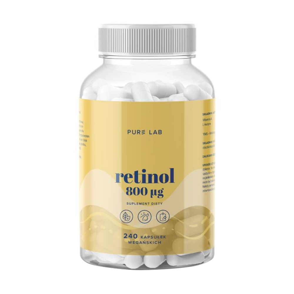 Ретинол Pure Lab Retinol 800 мкг, 240 веганських капсул