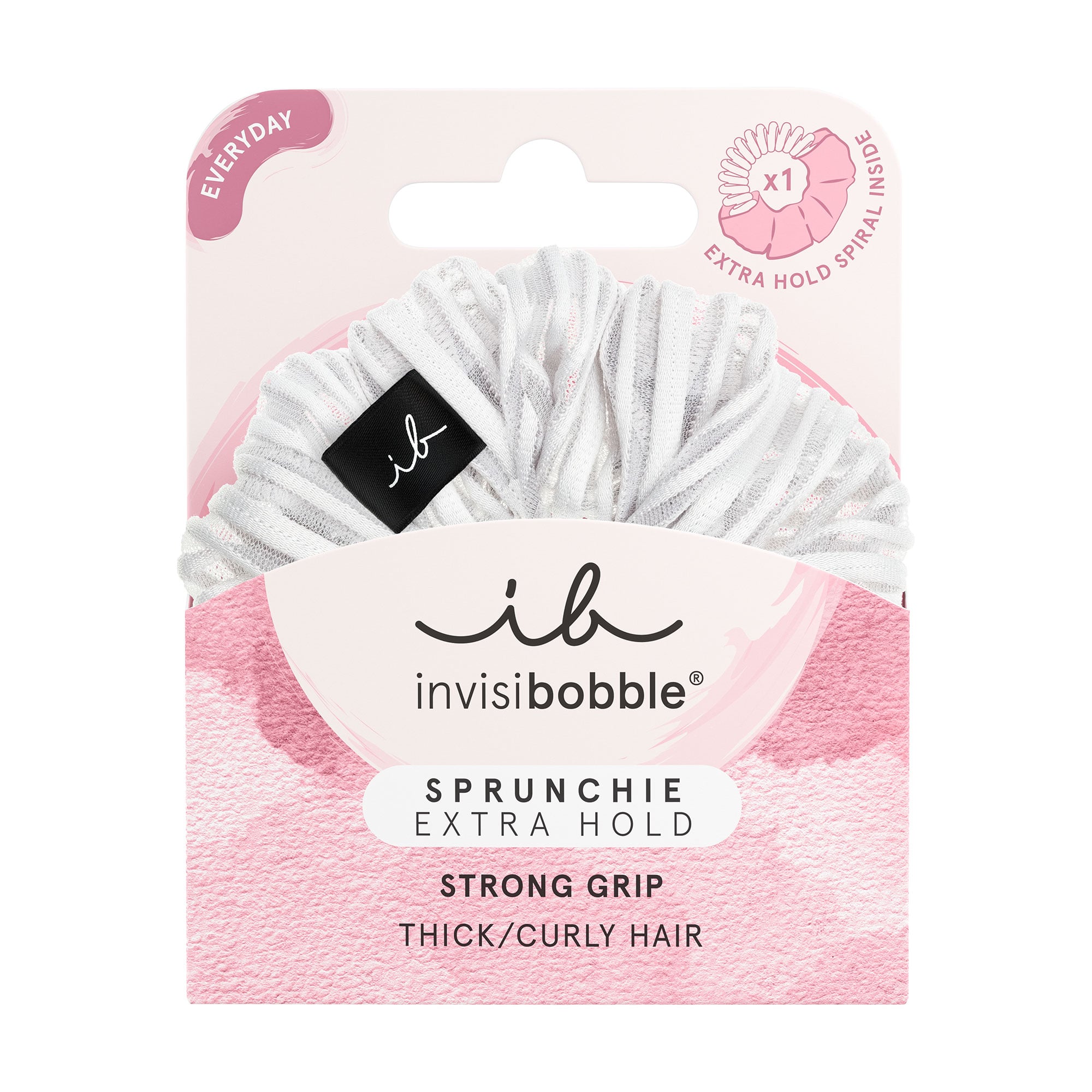 Резинка-браслет для волосся Invisibobble Sprunchie Extra Hold Pure White, 1 шт
