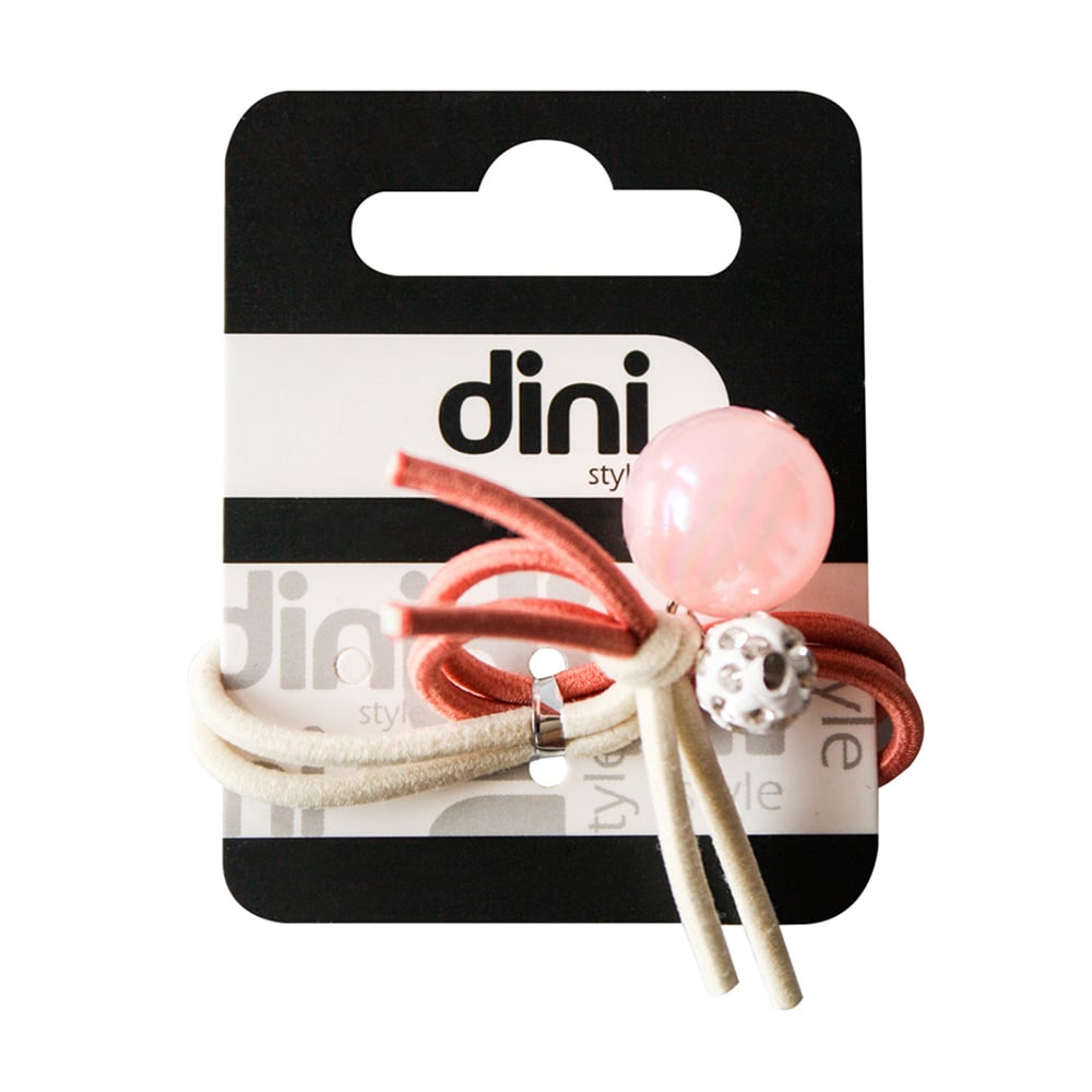 Резинка для волосся Dini Every Day персикова, 1 шт (AT-6)