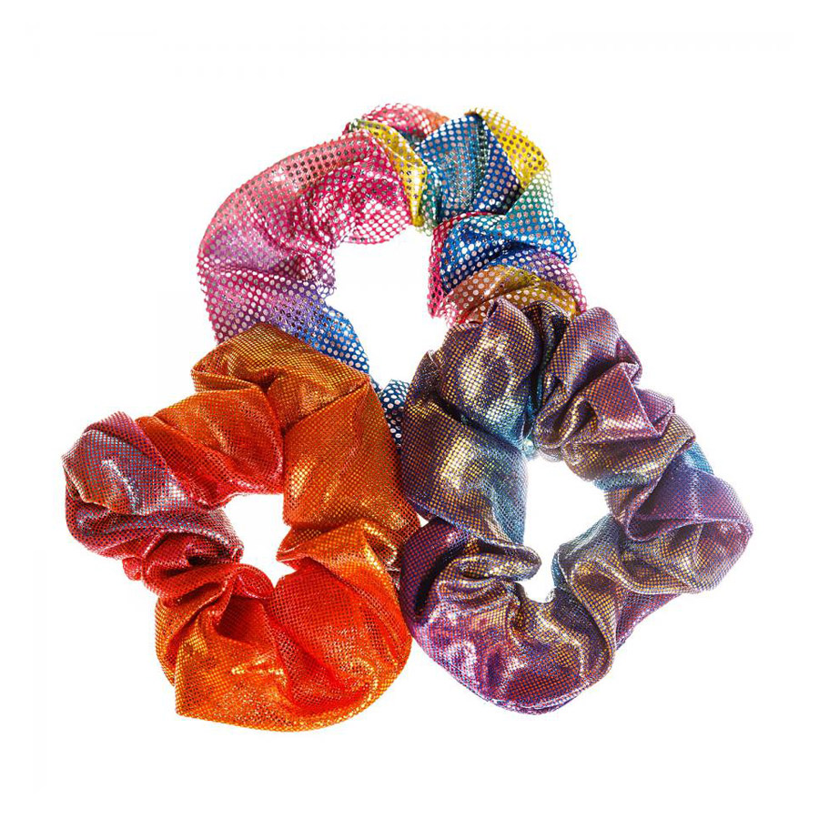 Резиночки для волосся Shokky Bandz Scrunchies Голографічний вибух, 3 шт (AW42926-1)