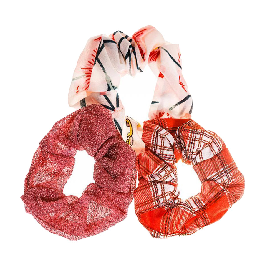 Резиночки для волосся Shokky Bandz Scrunchies Вільний образ, 3 шт (AW42926-7)