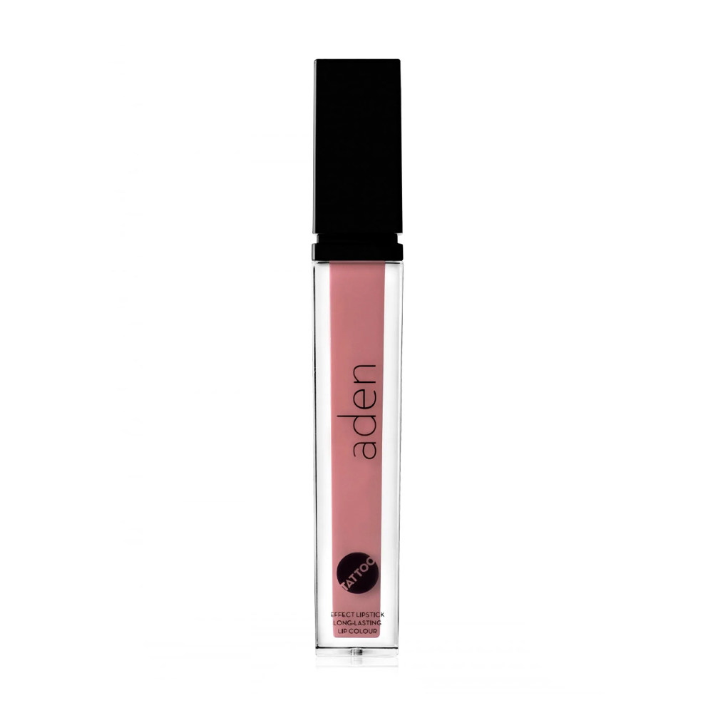 Рідка матова помада для губ Aden Tattoo Effect Lipstick, 01 Nude Chocolate, 7 мл