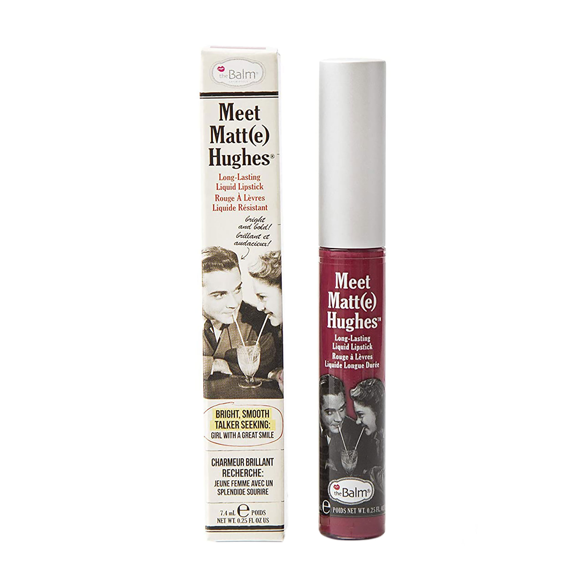 Рідка матова помада для губ theBalm Meet Matt(e) Hughes Long-Lasting Liquid Lipstick, Dedicated, 7.4 мл