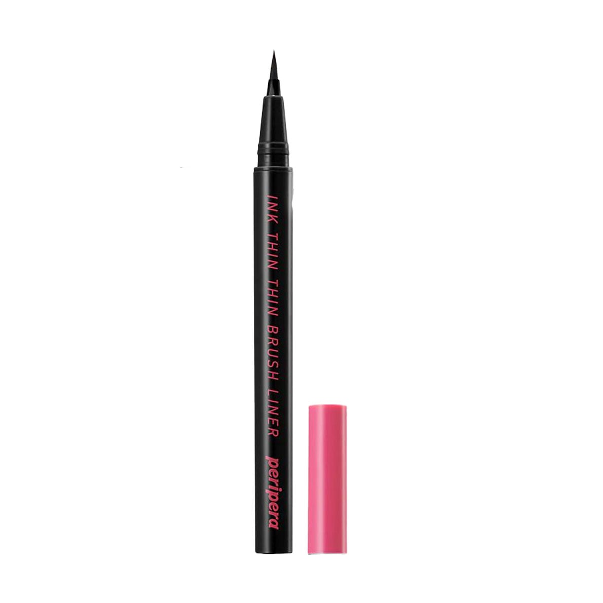 Рідка підводка для очей  з тоненьким пензлем Peripera Ink Thin Thin Brush Liner 01 Black Noir, 0.5 г
