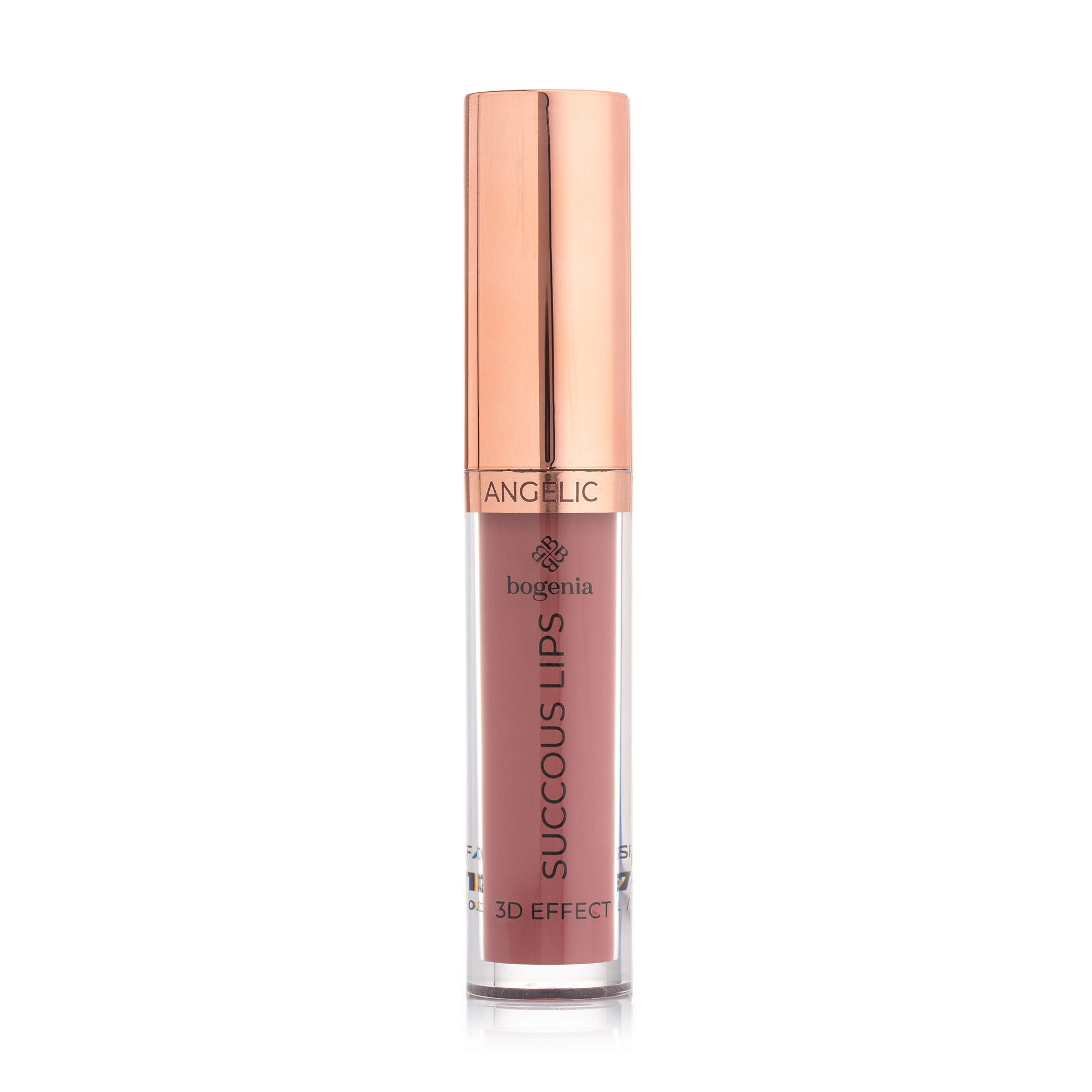 Рідка помада для губ Bogenia Angelic Succous Lips 3D Effect BG711, 002 Satisfaction, 5.2 мл