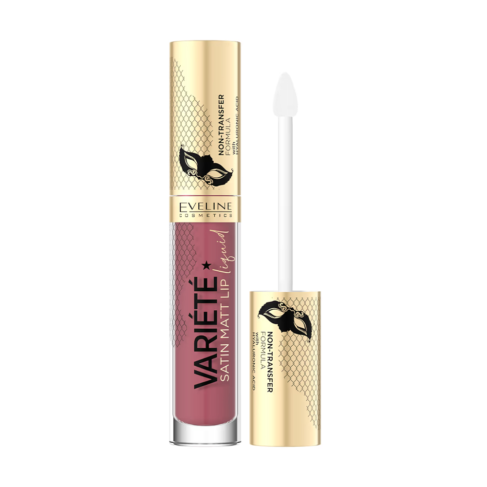 Рідка помада для губ Eveline Cosmetics Variete Satin Matt Lip Liquid Lipstick 03 Berry Shake, 4.5 мл