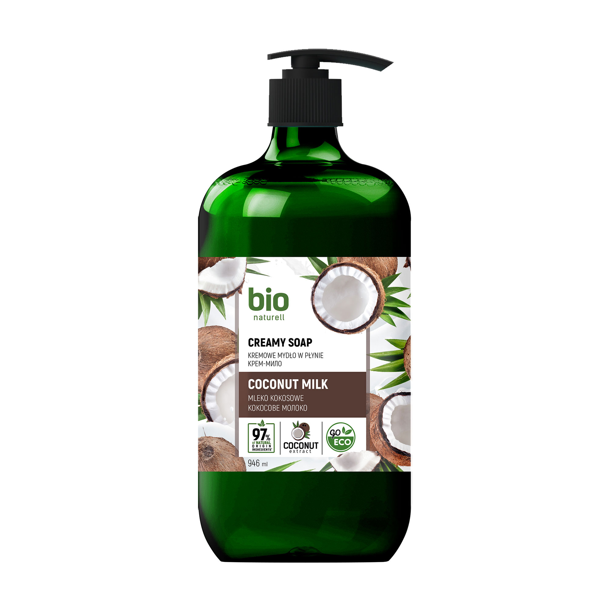 Рідке крем-мило Bio Naturell Кокосове молоко, 946 мл