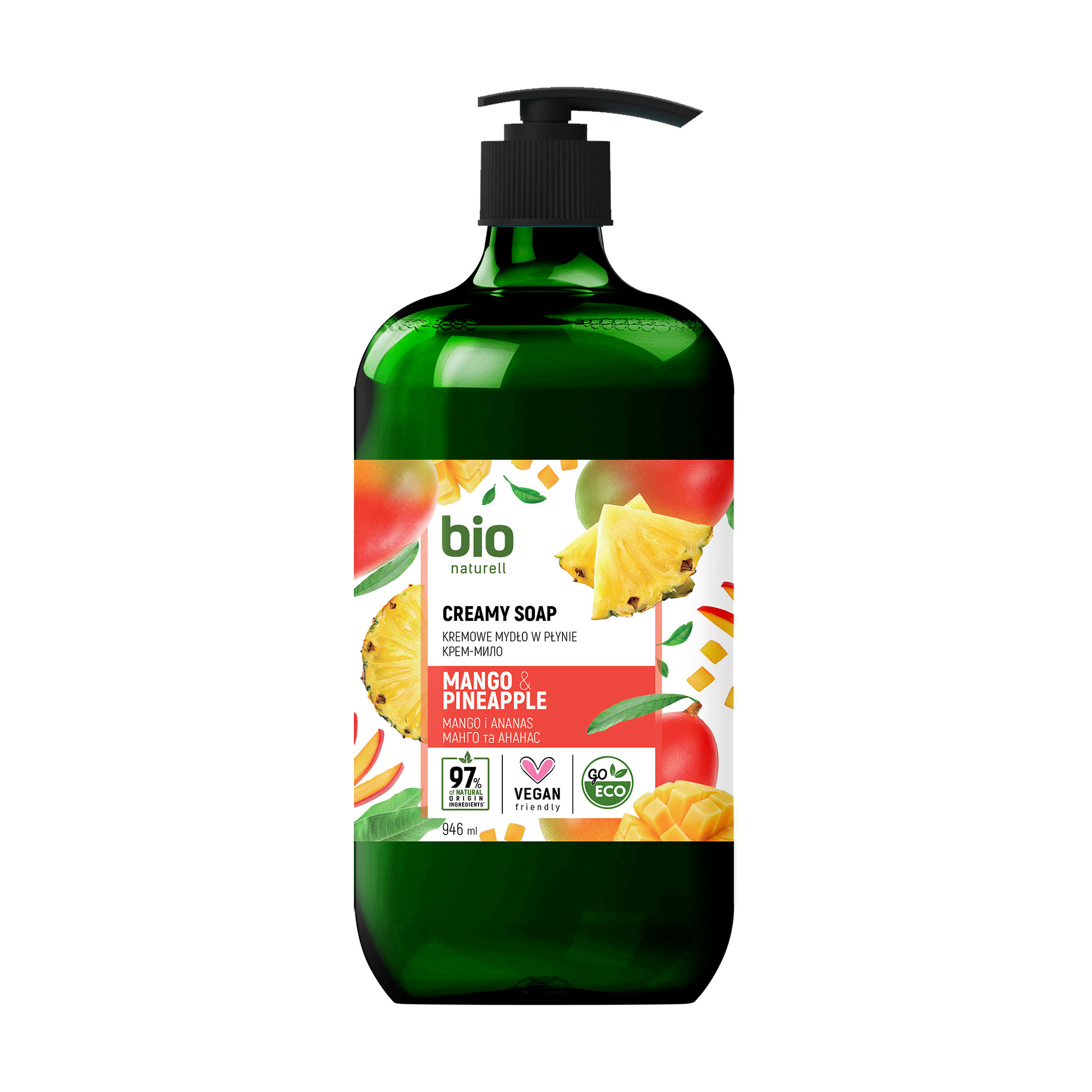 Рідке крем-мило Bio Naturell Манго та ананас, 946 мл