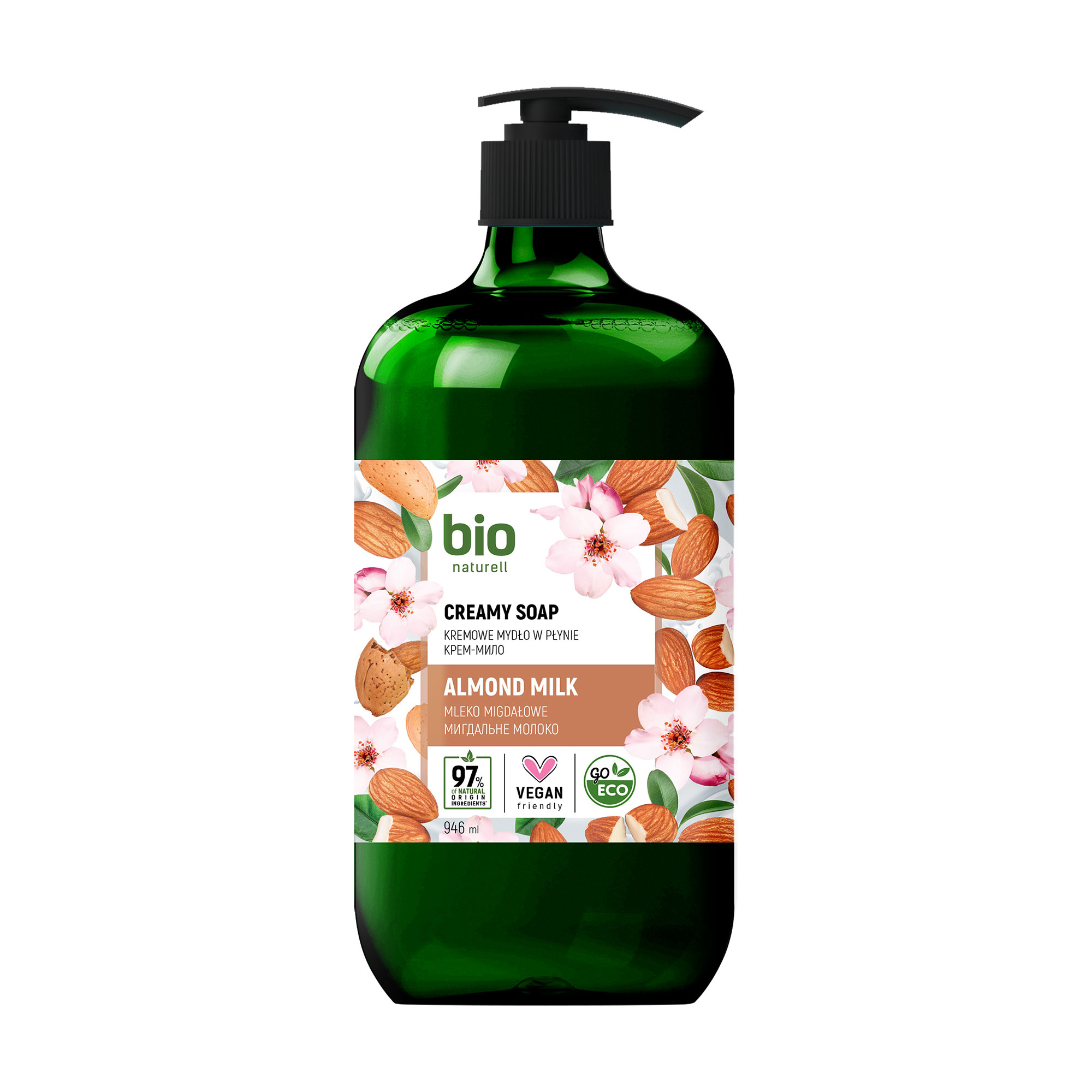 Рідке крем-мило Bio Naturell Мигдальне молоко, 946 мл
