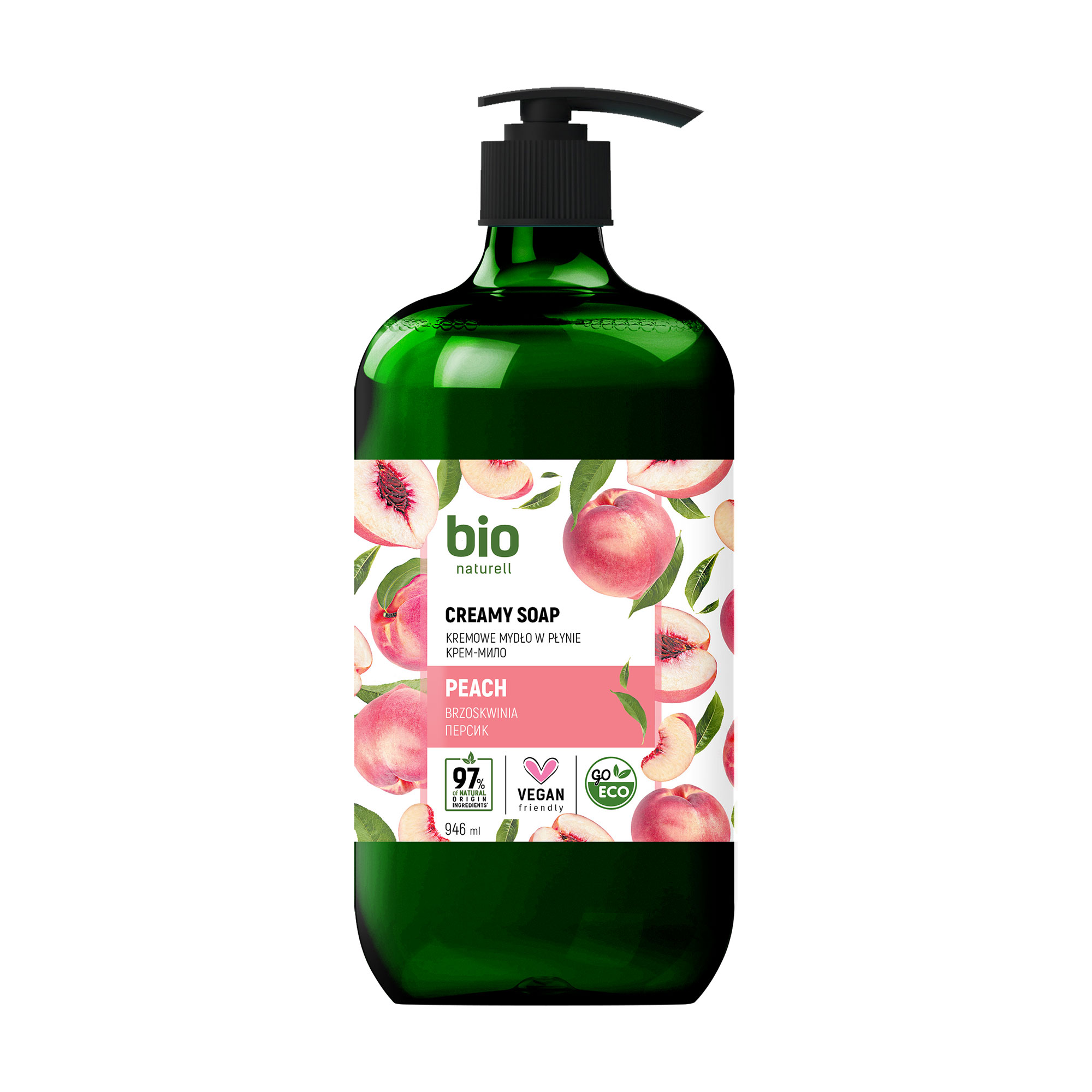 Рідке крем-мило Bio Naturell Персик, 946 мл