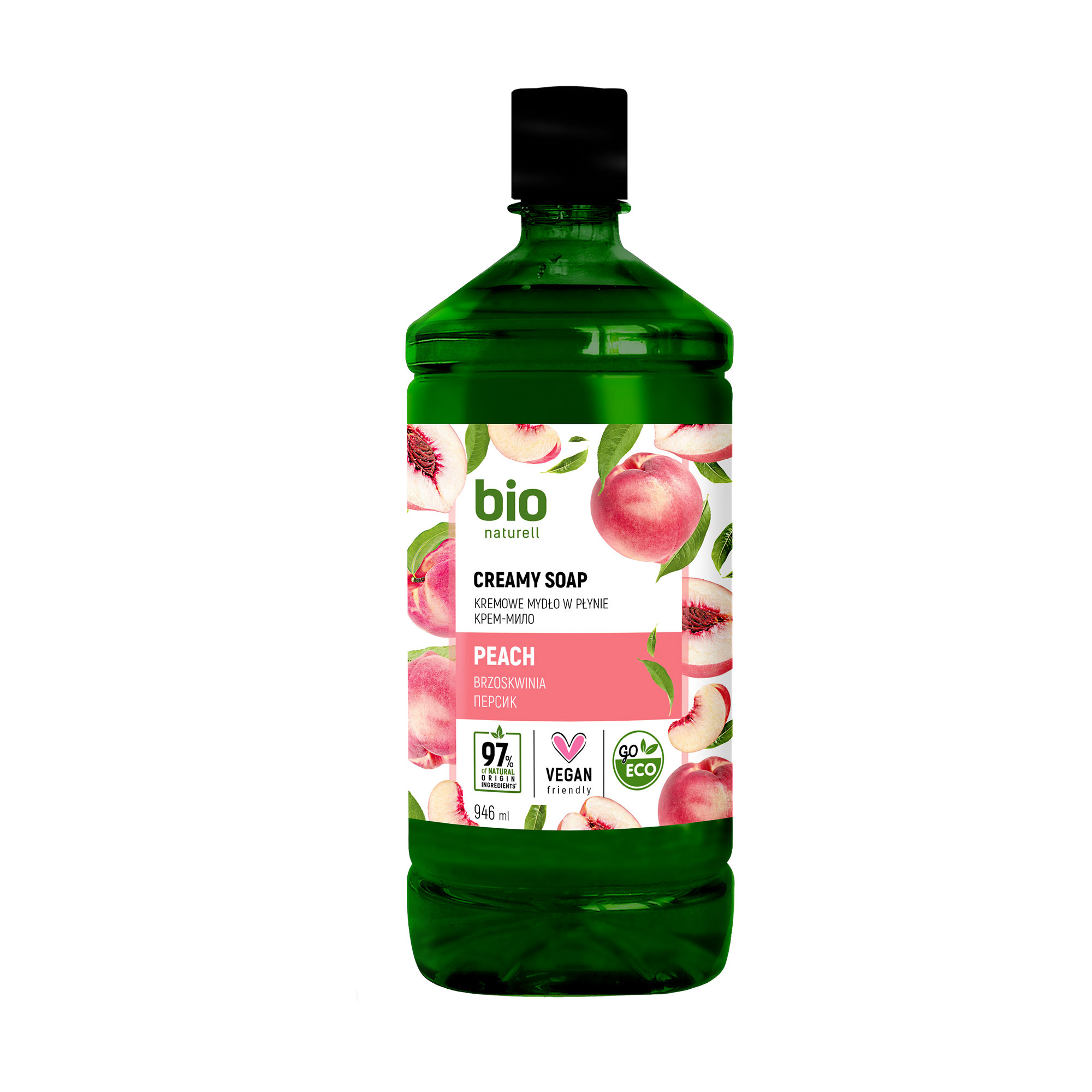 Рідке крем-мило Bio Naturell Персик, без дозатора, 946 мл