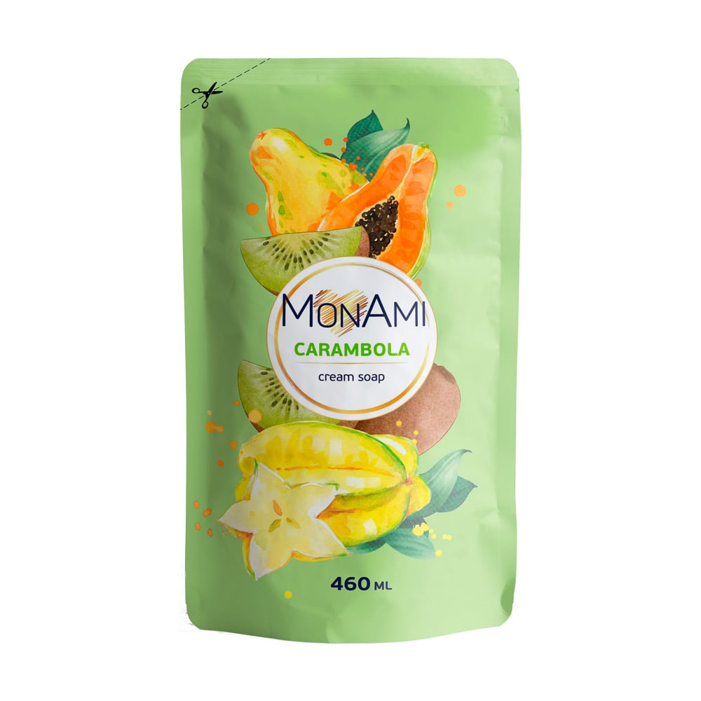 Рідке крем-мило MonAmi Carambola Cream Soap, 460 мл (дойпак)