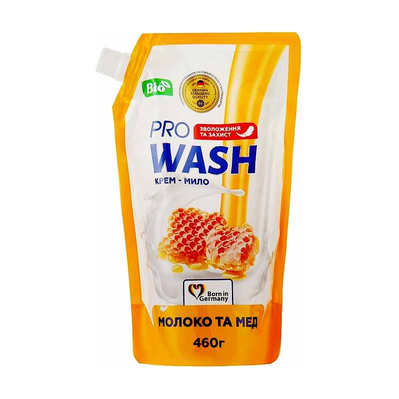 Рідке крем-мило ProWash Молоко та мед, 460 г (дойпак)