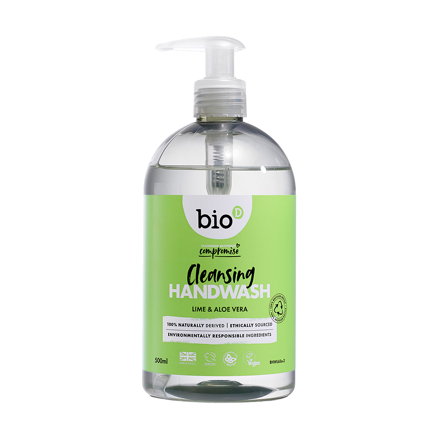 Рідке мило Bio-D Sanitising Hand Wash Lime &amp; Aloe Vera дезінфекційне, 500 мл
