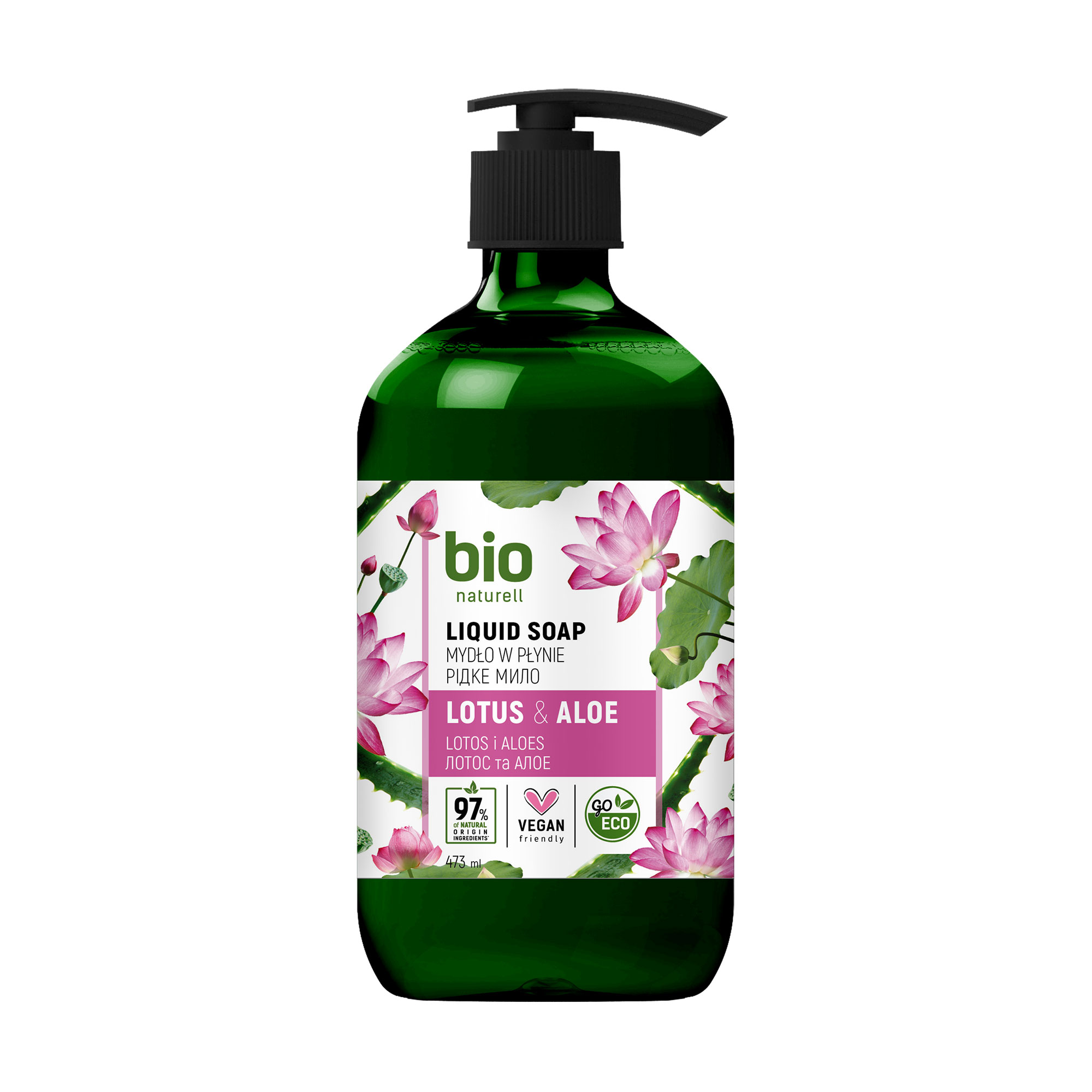 Рідке мило Bio Naturell Лотос та алое, 473 мл