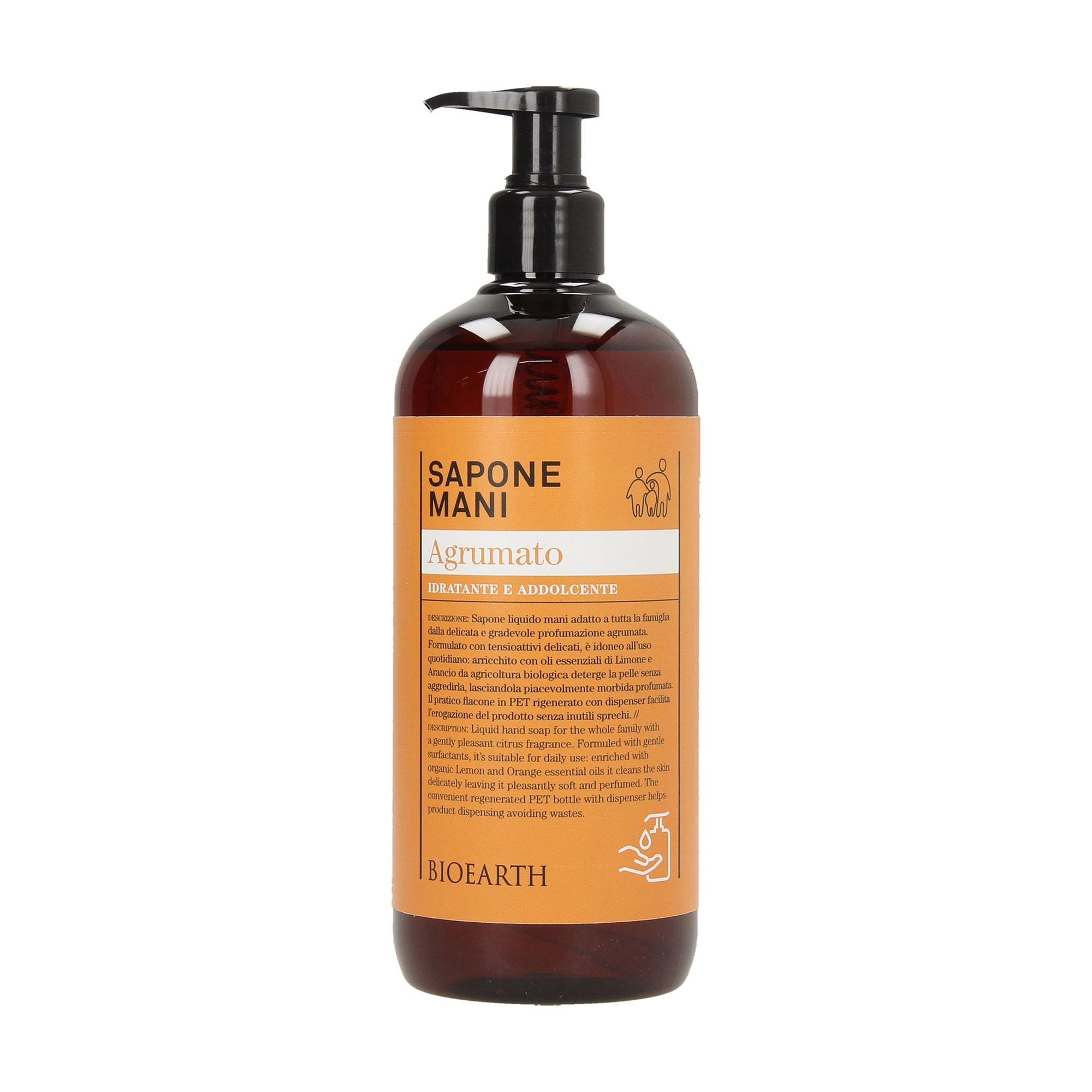 Рідке мило Bioearth Family Hand Liquid Soap Цитрус, 500 мл