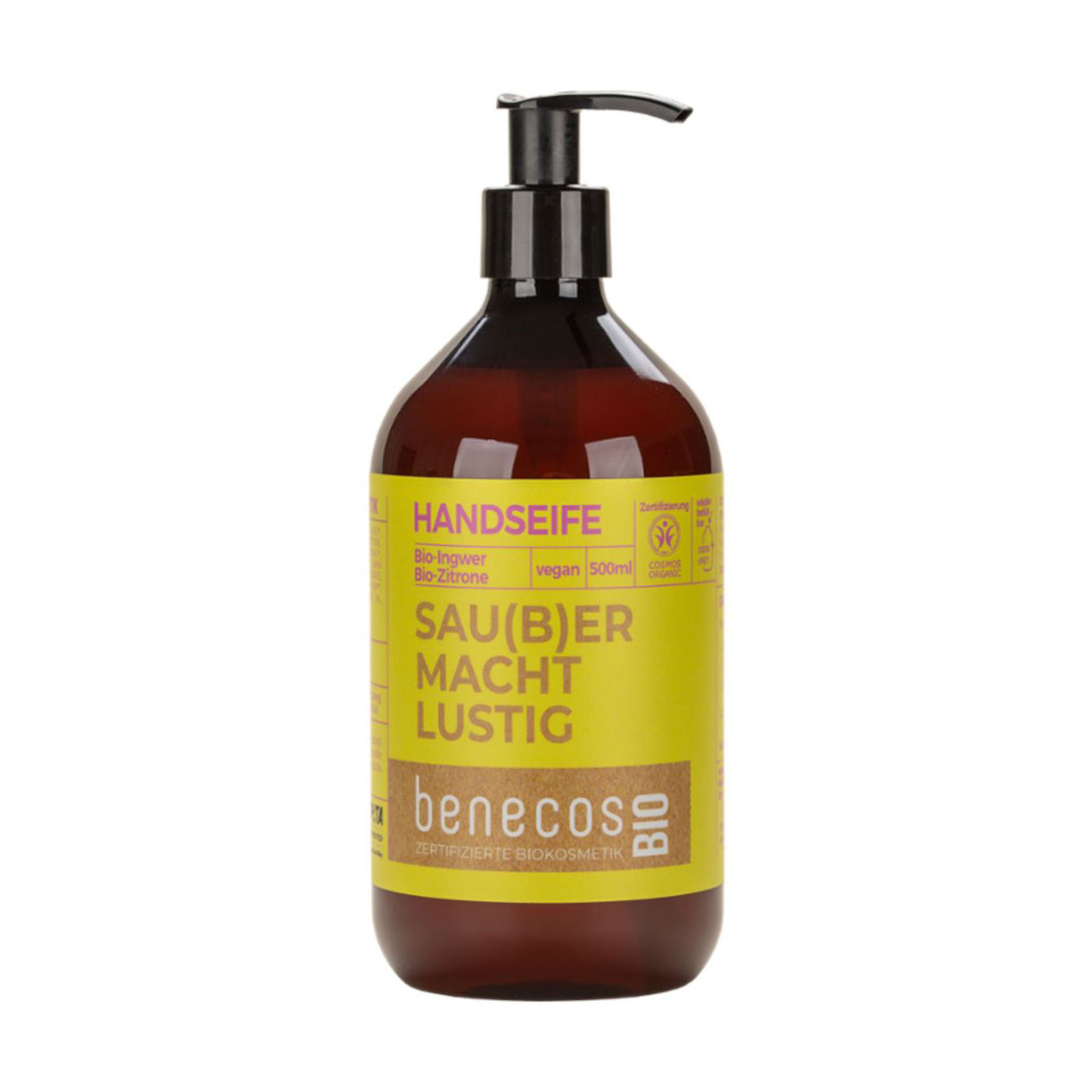 Рідке мило для рук Benecos Hand Soap, Organic Ginger &amp; Lemon, 500 мл