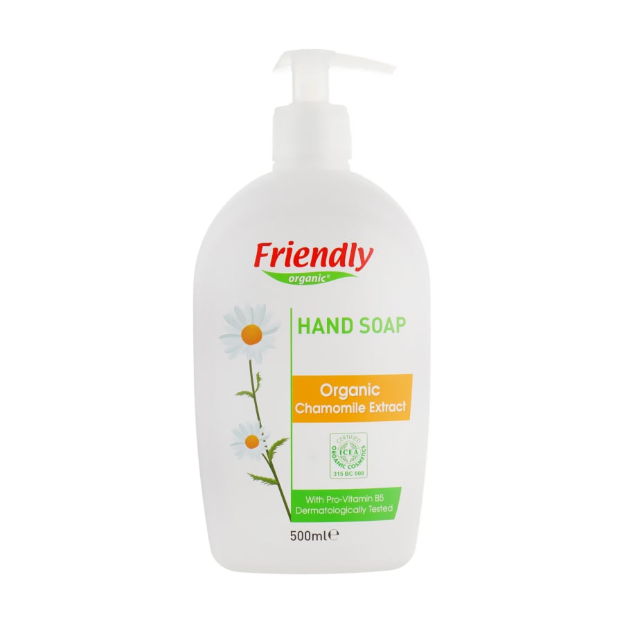 Рідке мило для рук Friendly Organic Hand Soap з екстрактом ромашки, 500 мл