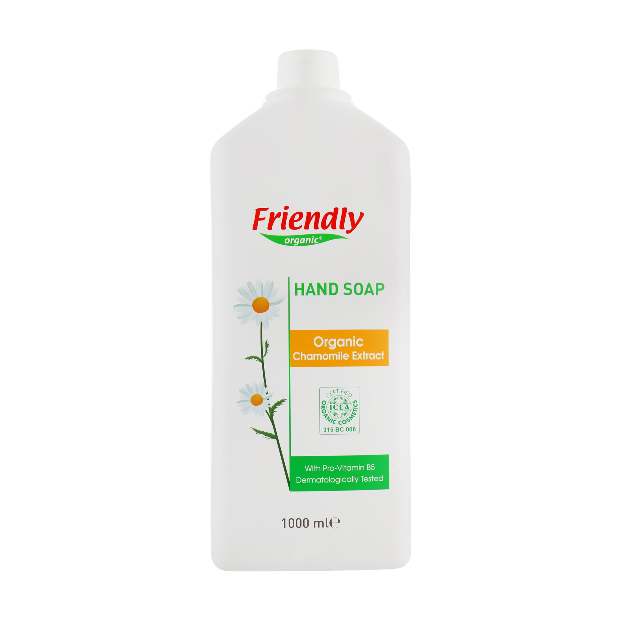 Рідке мило для рук Friendly Organic Hand Soap з екстрактом ромашки, 1 л