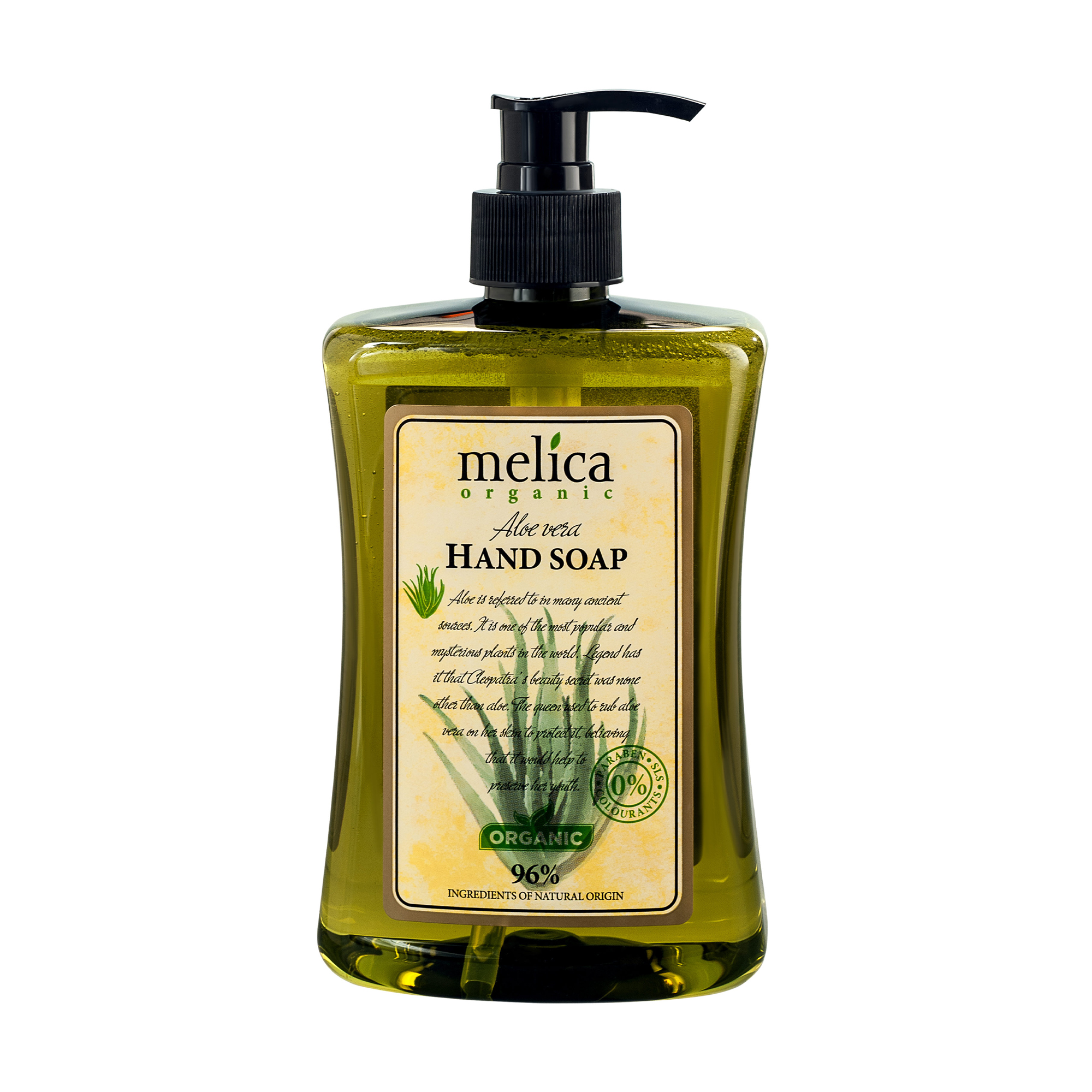 Рідке мило для рук Melica Organic Hand Soap Алое вера, 500 мл