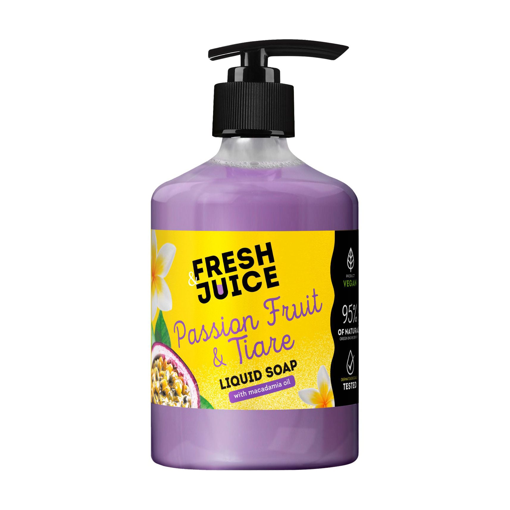 Рідке мило Fresh Juice Passion Fruit &amp; Tiare Liquid Soap з олією макадамії, 460 мл