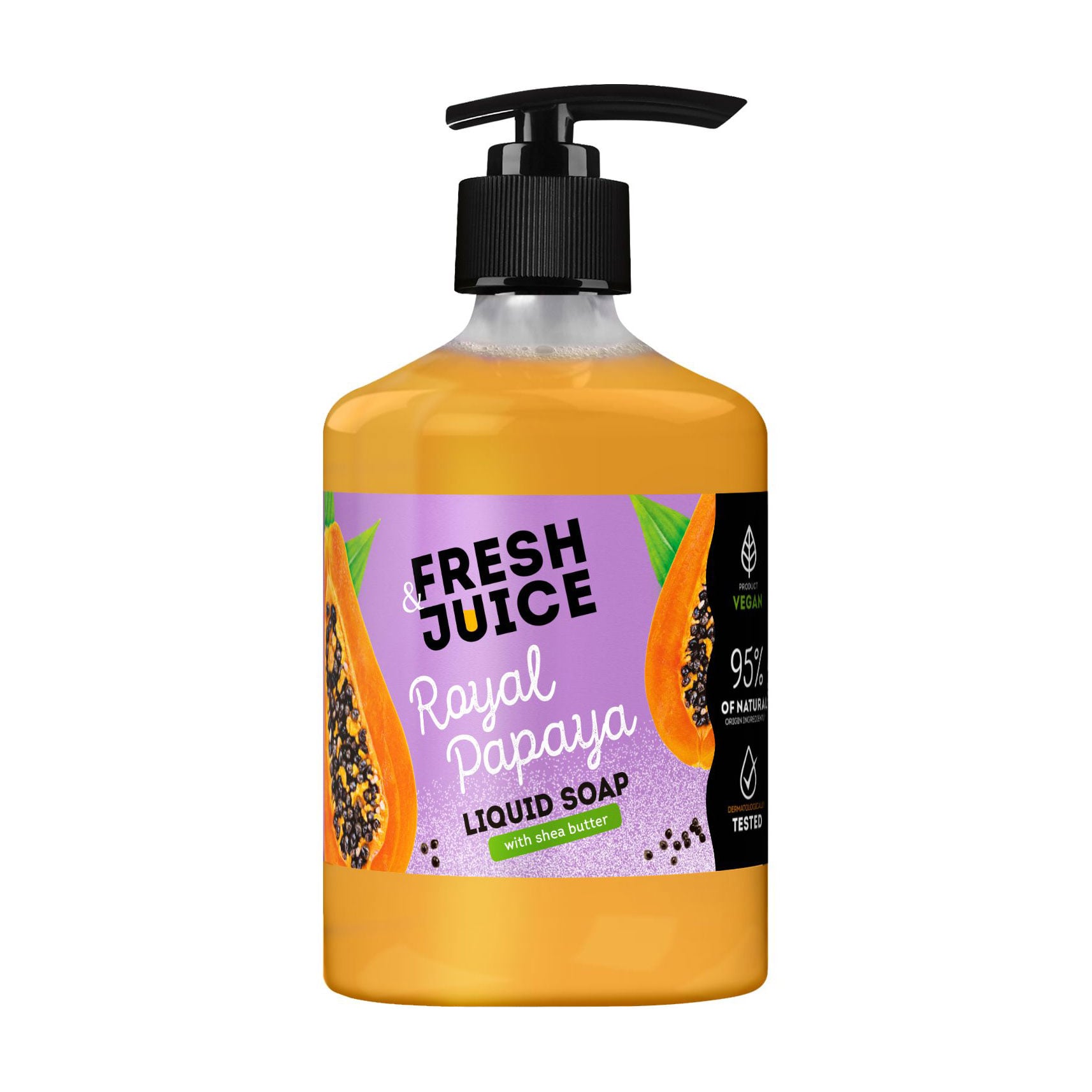 Рідке мило Fresh Juice Royal Papaya Liquid Soap з олією ши, 460 мл