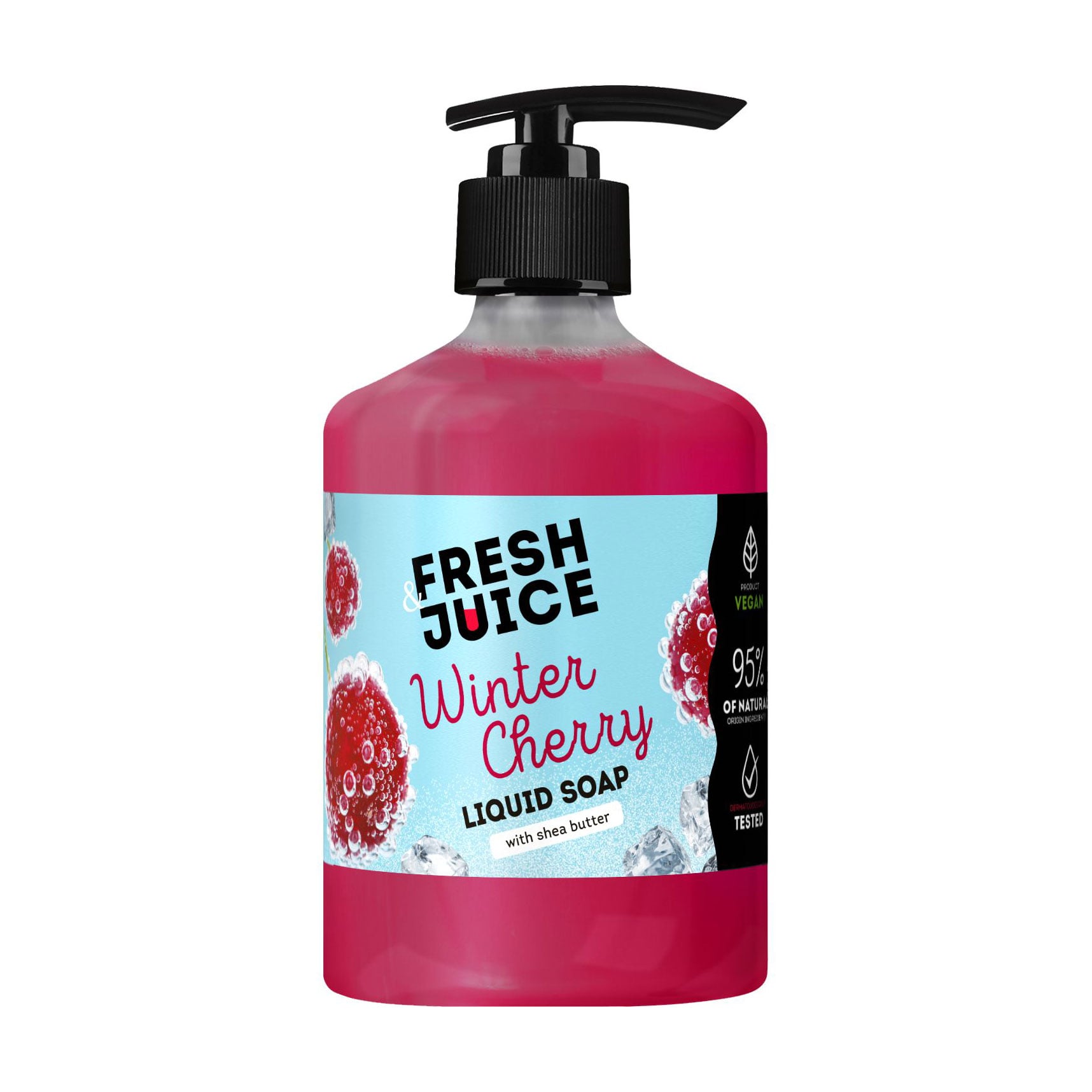 Рідке мило Fresh Juice Winter Cherry Liquid Soap з олією ши, 460 мл