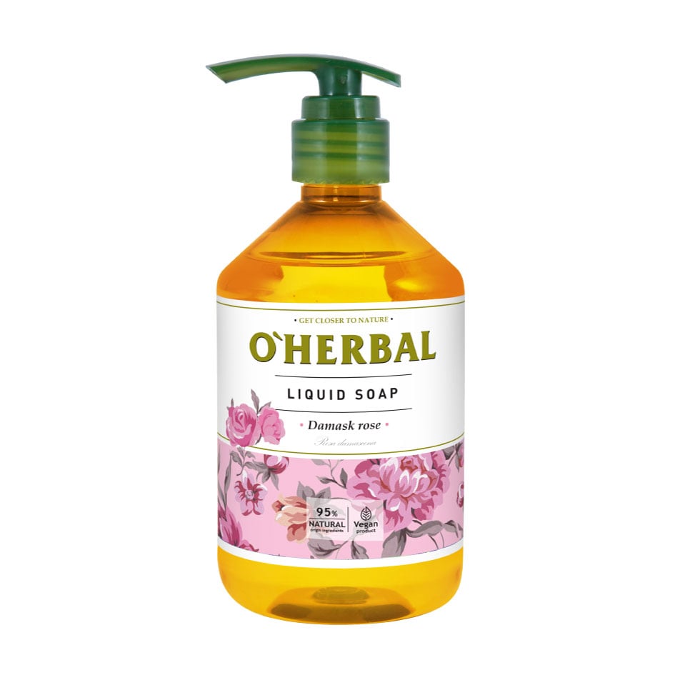 Рідке мило O'Herbal з екстрактом дамаської троянди, 500 мл