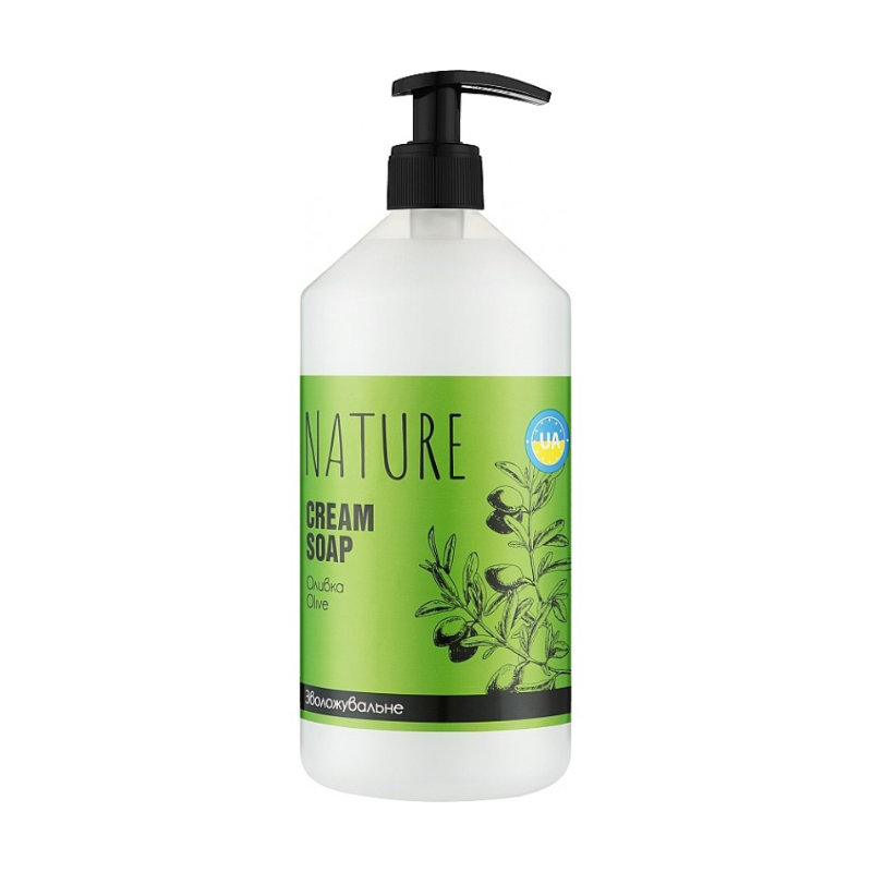 Рідке зволожувальне крем-мило Bioton Cosmetics Nature Cream Soap Оливка, 900 мл