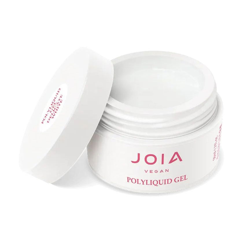 Рідкий гель для укріплення та моделювання нігтів JOIA vegan PolyLiquid Gel, Delicate White, 50 мл