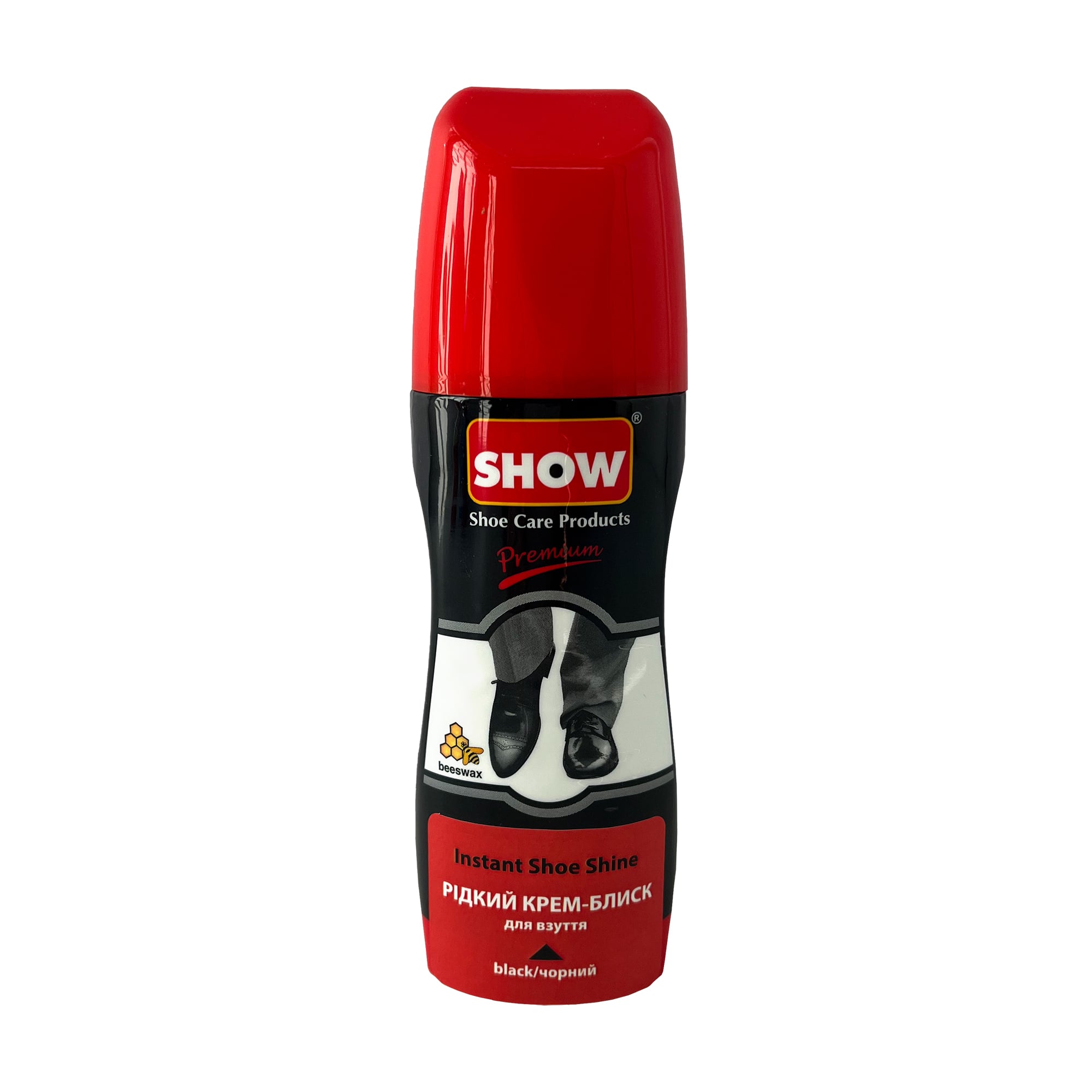 Рідкий крем-блиск для взуття SHOW Instant Shoe Shine чорний, 75 мл