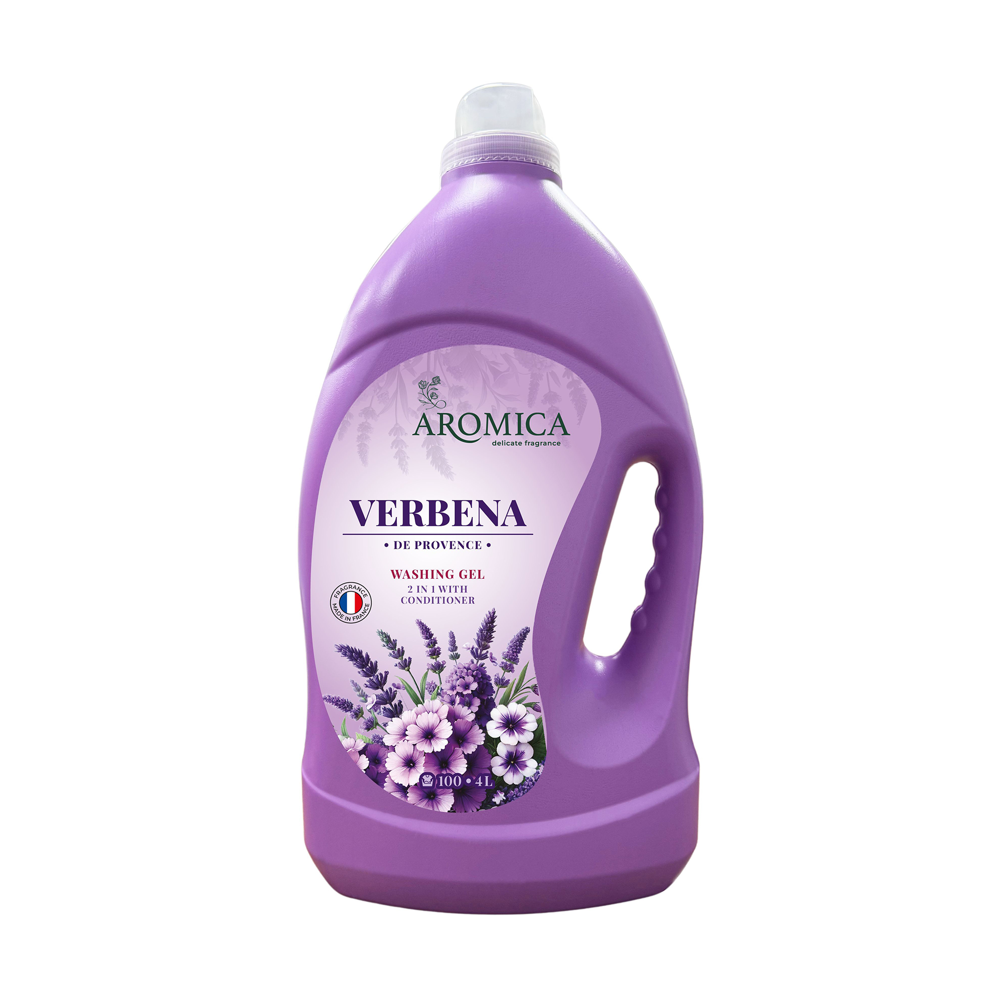 Рідкий засіб для прання Aromica Verbena de Provence для білих та кольорових речей, 100 циклів прання, 4 л