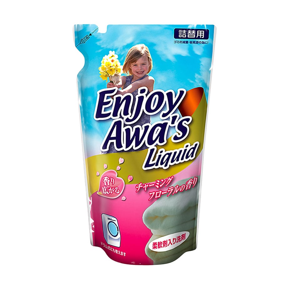Рідкий засіб для прання Rocket Soap Enjoy Awa's Liquid Laundry з пом'якшувачем, 800 мл (дойпак)