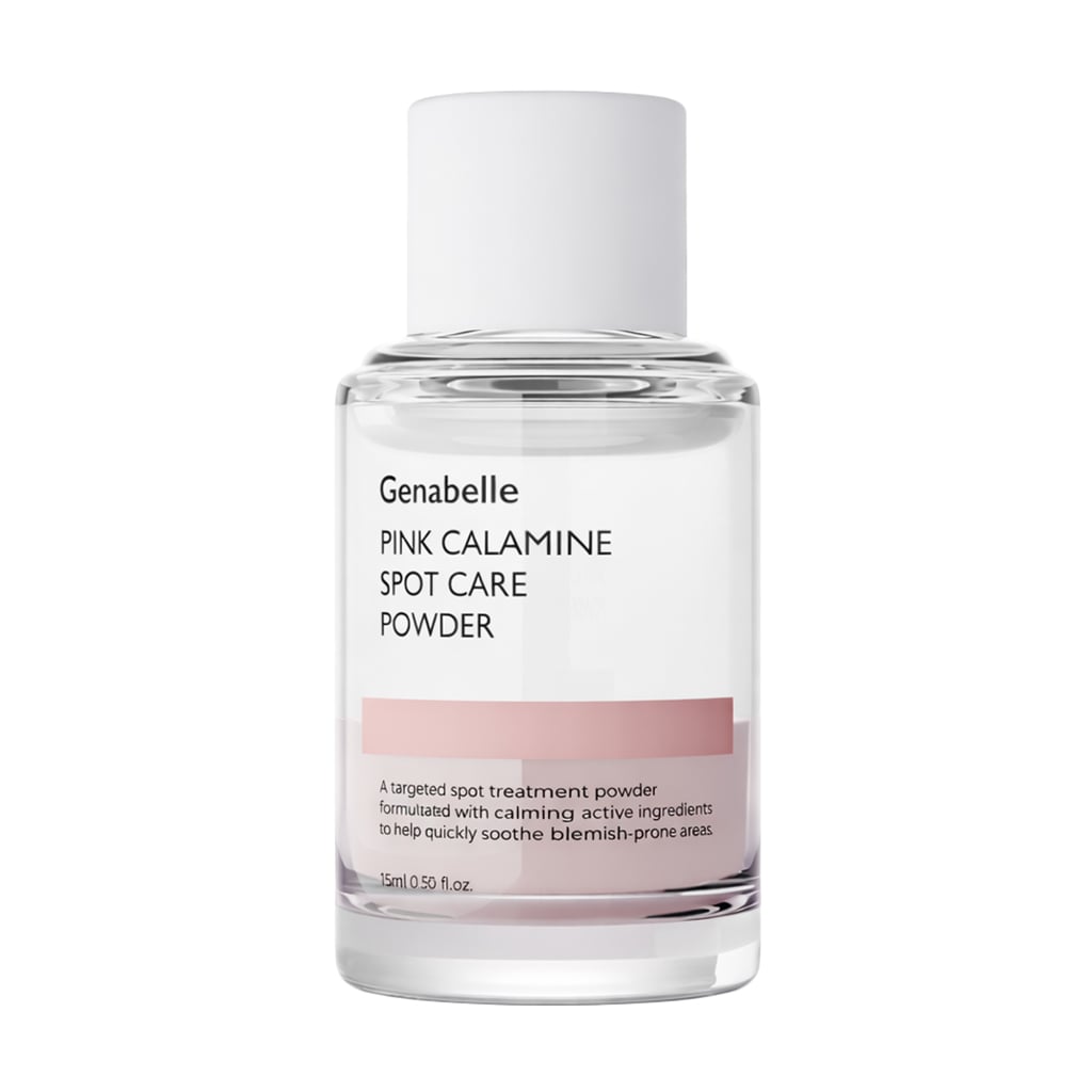 Рожева каламінова пудра для обличчя Genabelle Pink Calamine Spot Care Powder для заспокоєння та зменшення почервоніння, 15 мл
