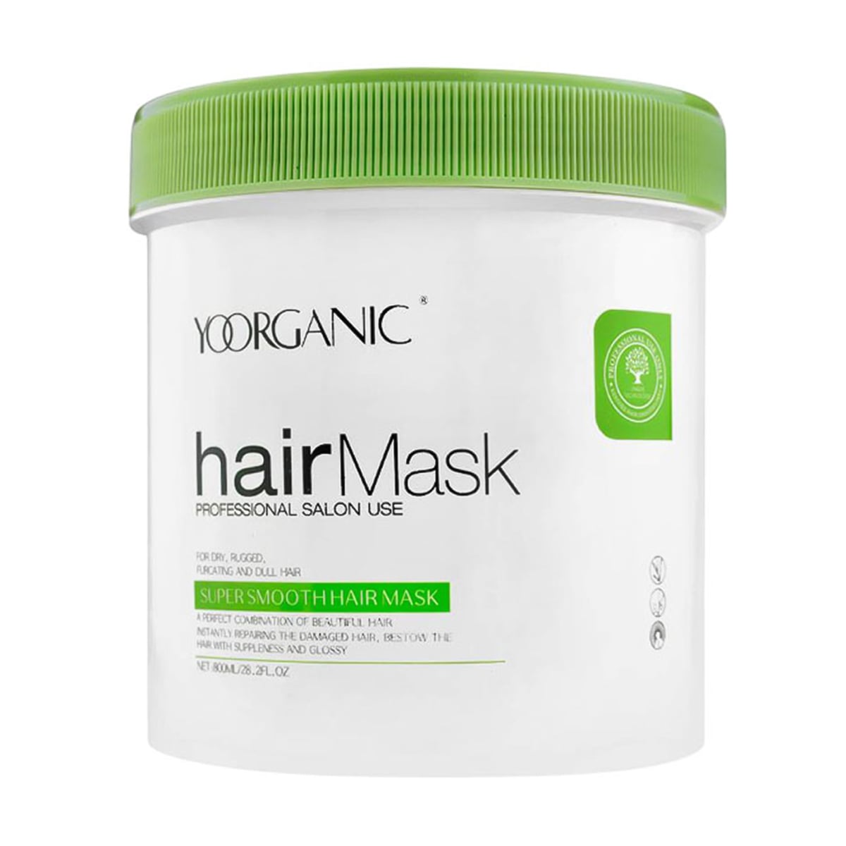 Розгладжувальна маска для волосся Yoorganic Super Smooth Hair Mask, 800 мл