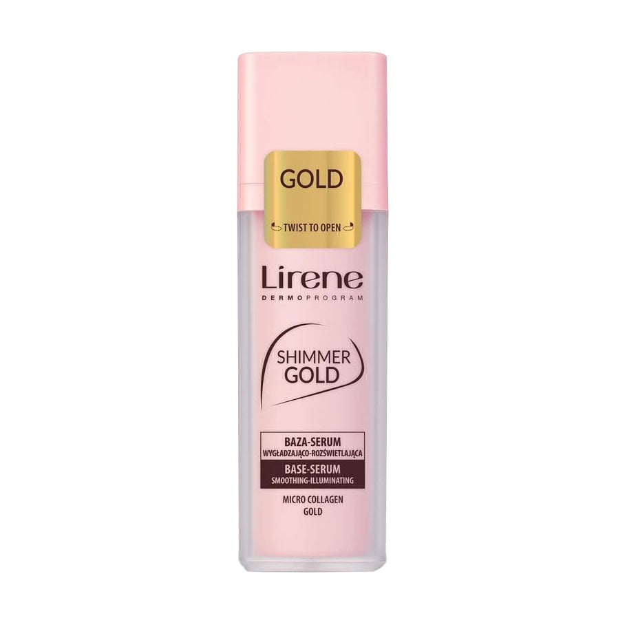 Розгладжувальна та освітлювальна основа-сироватка для обличчя Lirene Shimmer Gold Base-Serum Smoothing-Illuminating, 30 мл