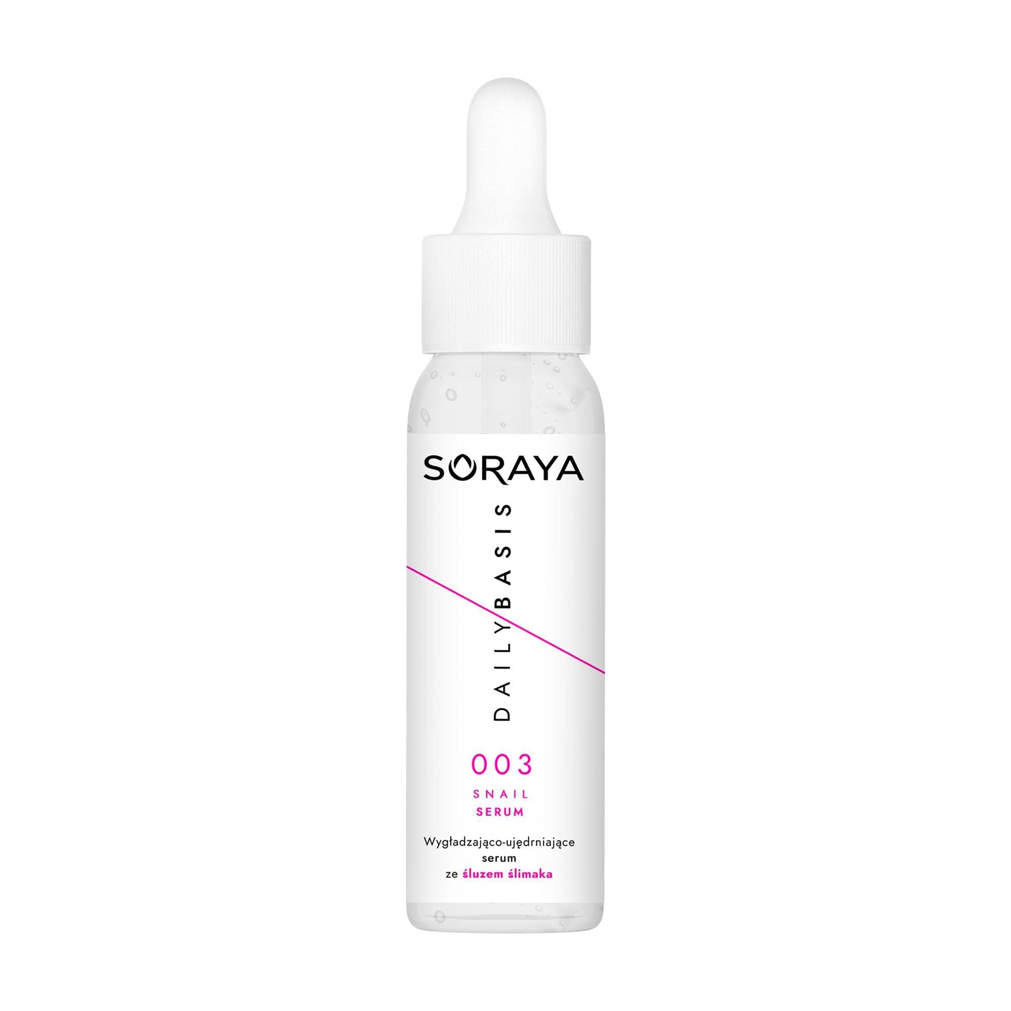 Розгладжувальна та зміцнювальна сироватка для обличчя Soraya Daily Basis 003 Snail Serum з муцином равлика, 30 мл