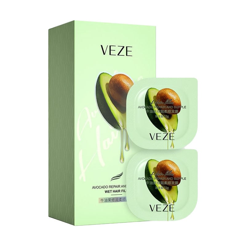 Розгладжувальна відновлювальна маска для волосся Veze Avocado Smoothing Repairing Hair Mask, 6*12 г