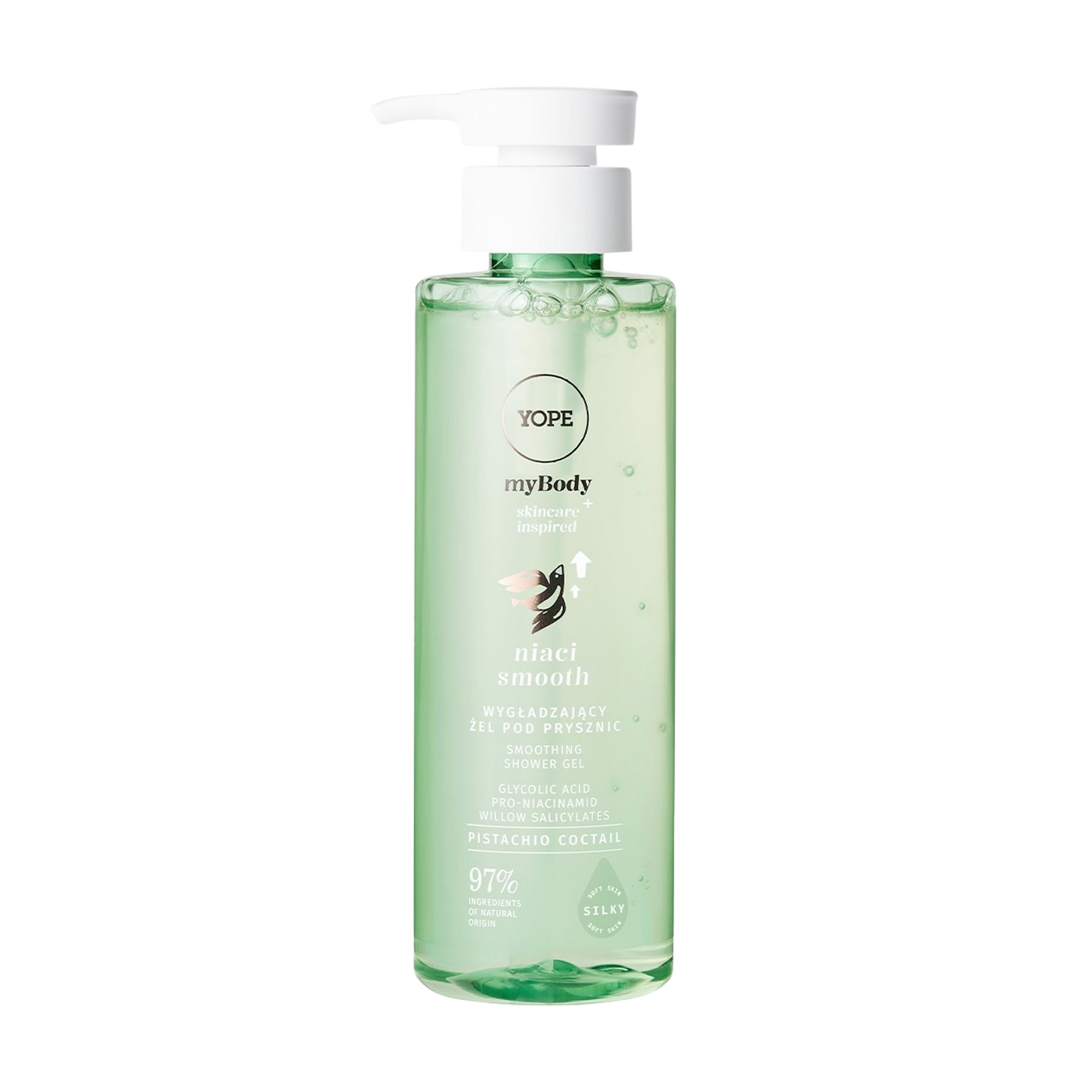Розгладжувальний гель для душу Yope myBody Niaci Smooth Pistachio Coctail Smoothing Shower Gel, 300 мл