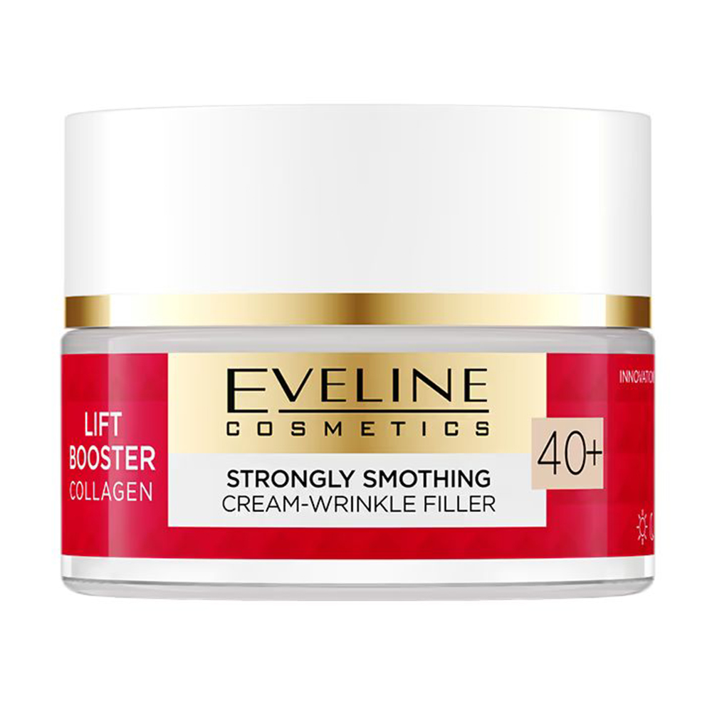 Розгладжувальний крем для обличчя Eveline Cosmetics Lift Booster Collagen Strongly Smoothing Cream-Wrinkle Filler 40+, 50 мл
