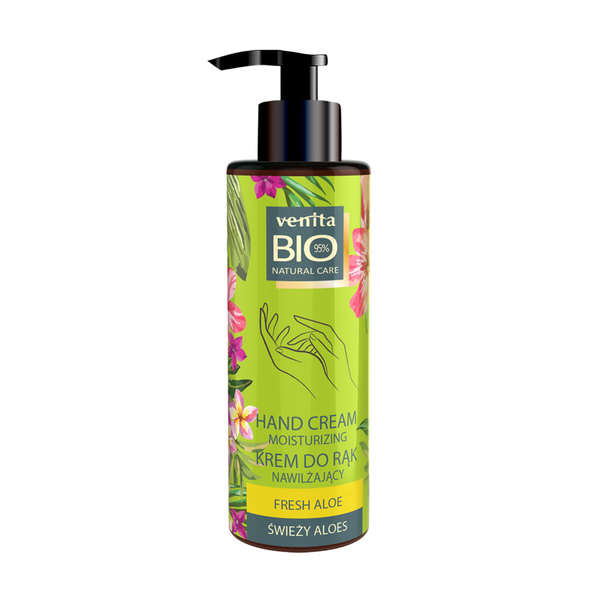 Розгладжувальний крем Venita Bio Natural Care Hand Cream для дуже сухої шкіри рук, з свіжим алое, 100 мл