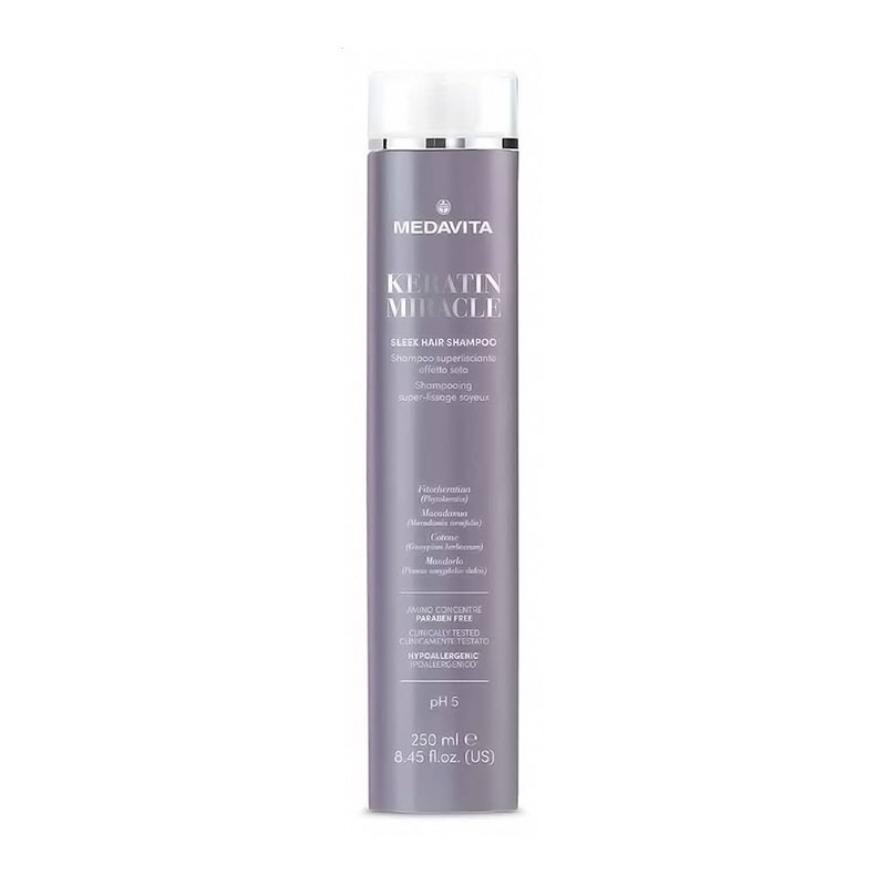Розгладжувальний шампунь для волосся Medavita Keratin Miracle Sleek Hair Shampoo, 250 мл