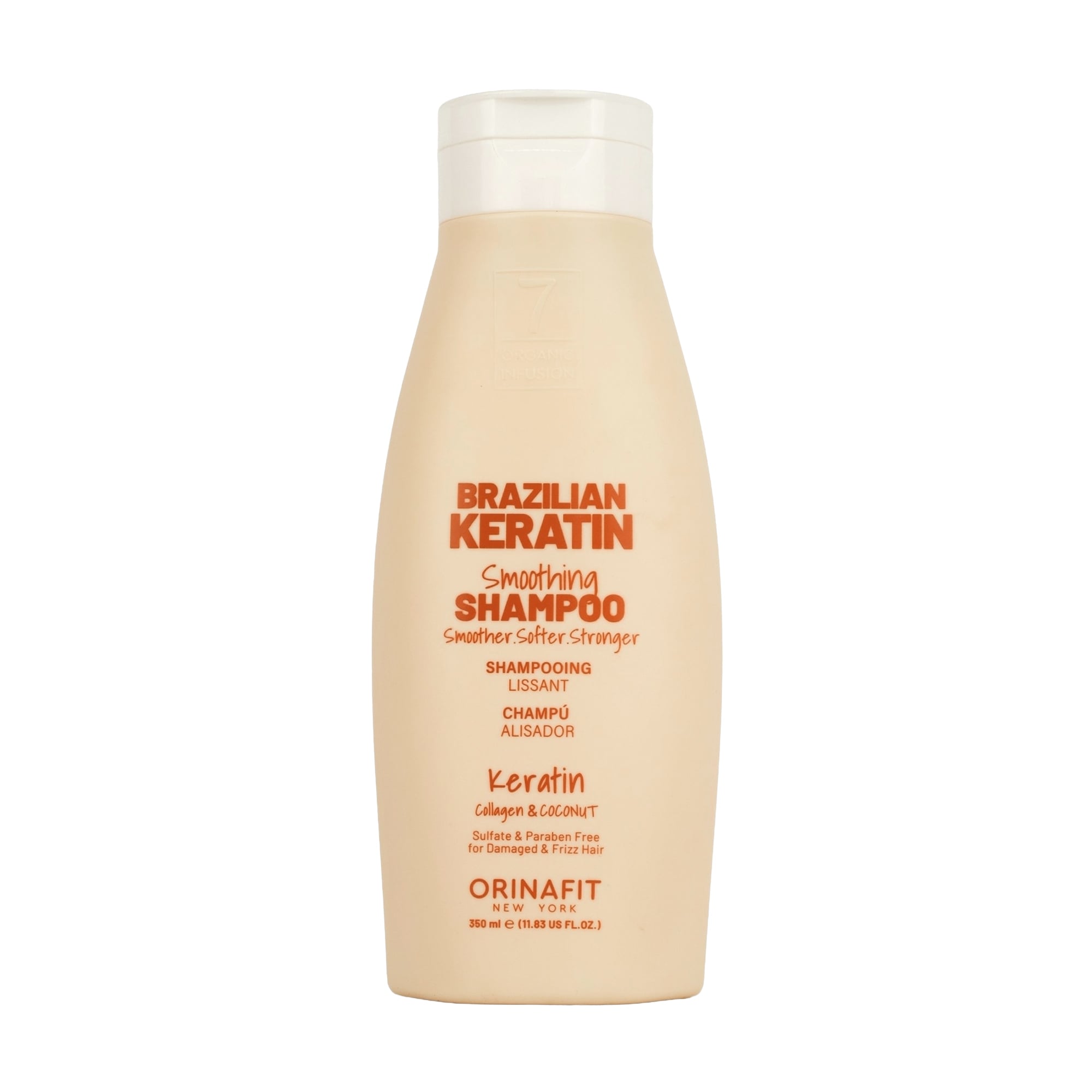 Розгладжувальний шампунь для волосся Orinafit Brazilian Keratin Smoothing Shampoo, 350 мл